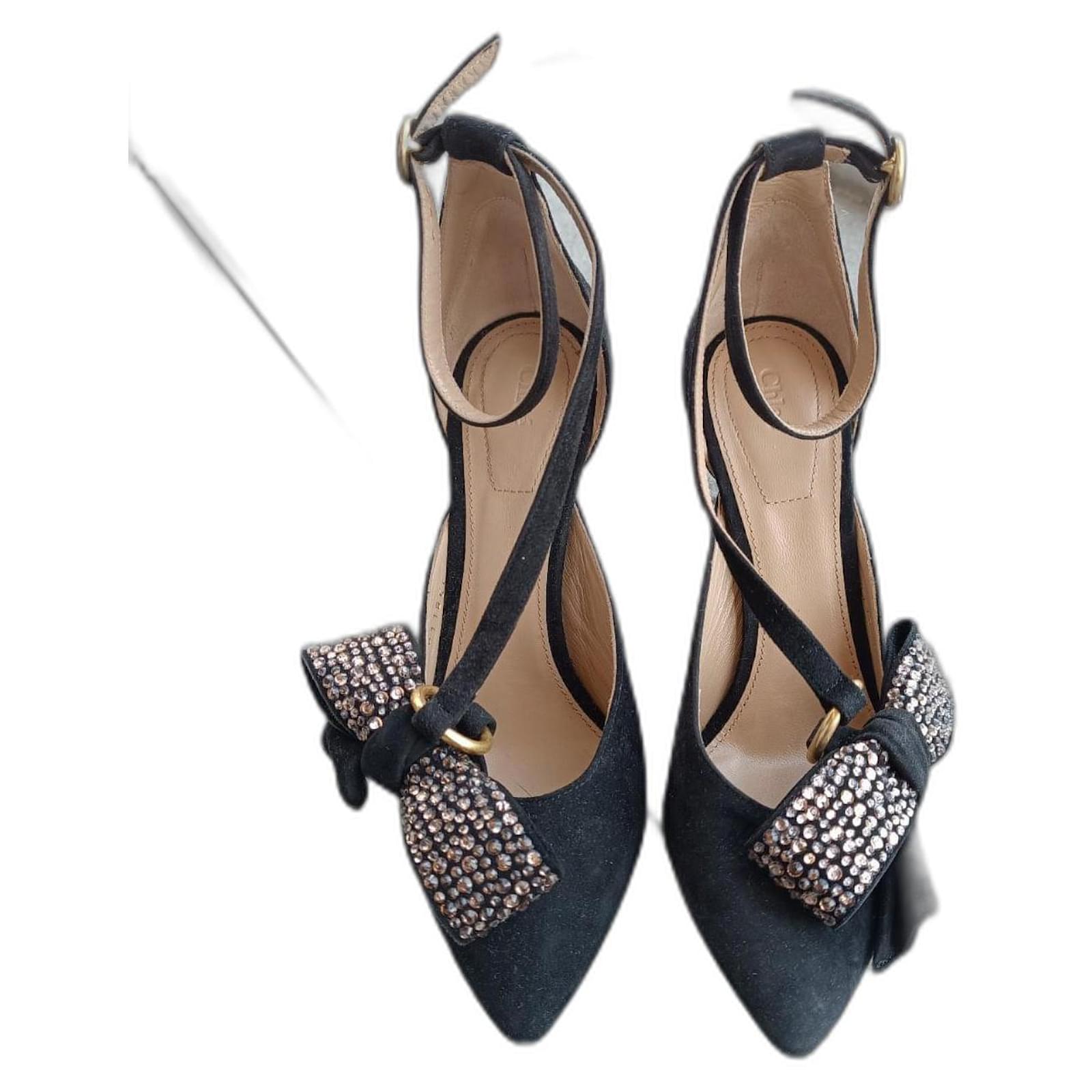 Chloé Heels Black Leather  ref.2249623
