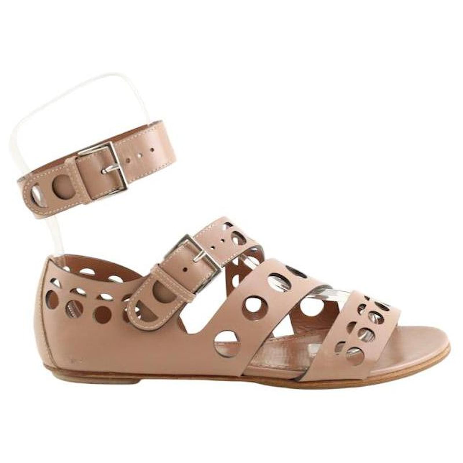 Alaïa Leather sandals Brown  ref.2247472