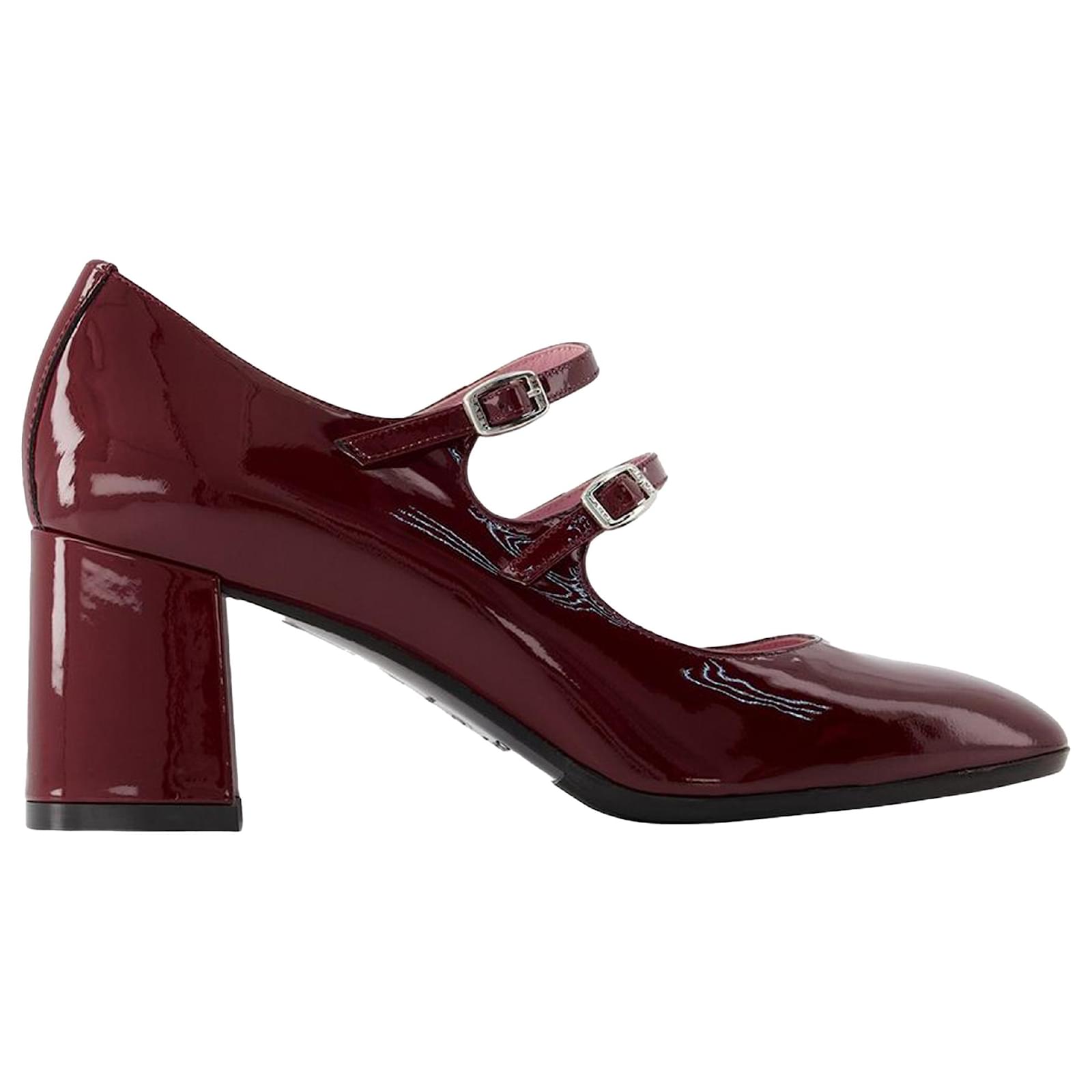 Autre Marque Alice Pumps - Carel - Patent Leather - Burgundy Red Dark red Pony-style calfskin  ref.2265135