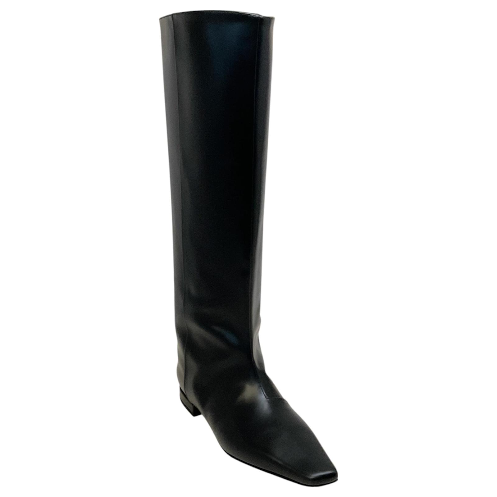 Autre Marque Loulou Studio Black Leather Lirone Boots  ref.2254601