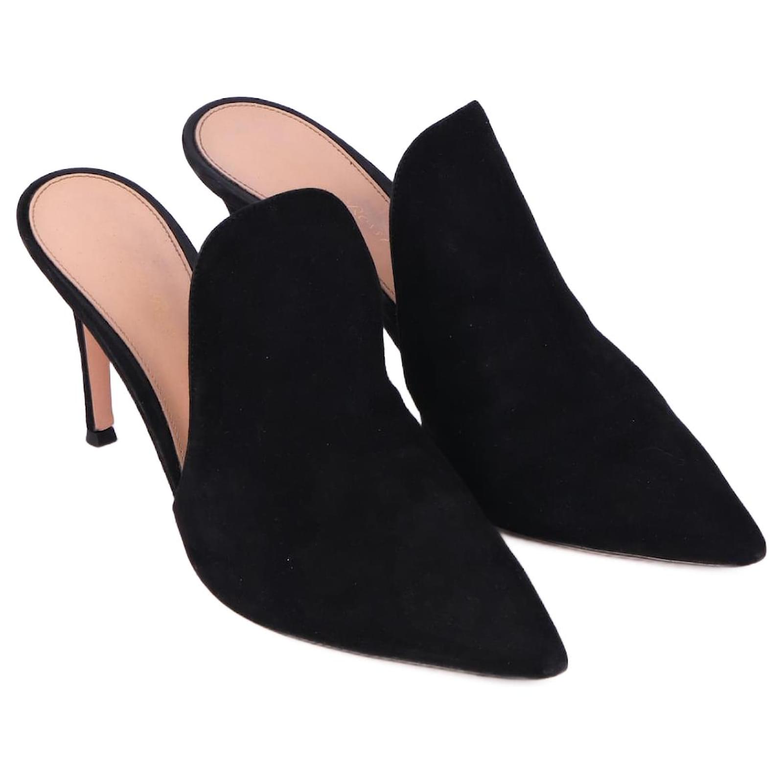 GIANVITO ROSSI  Heels EU 40 Suede Black  ref.924608