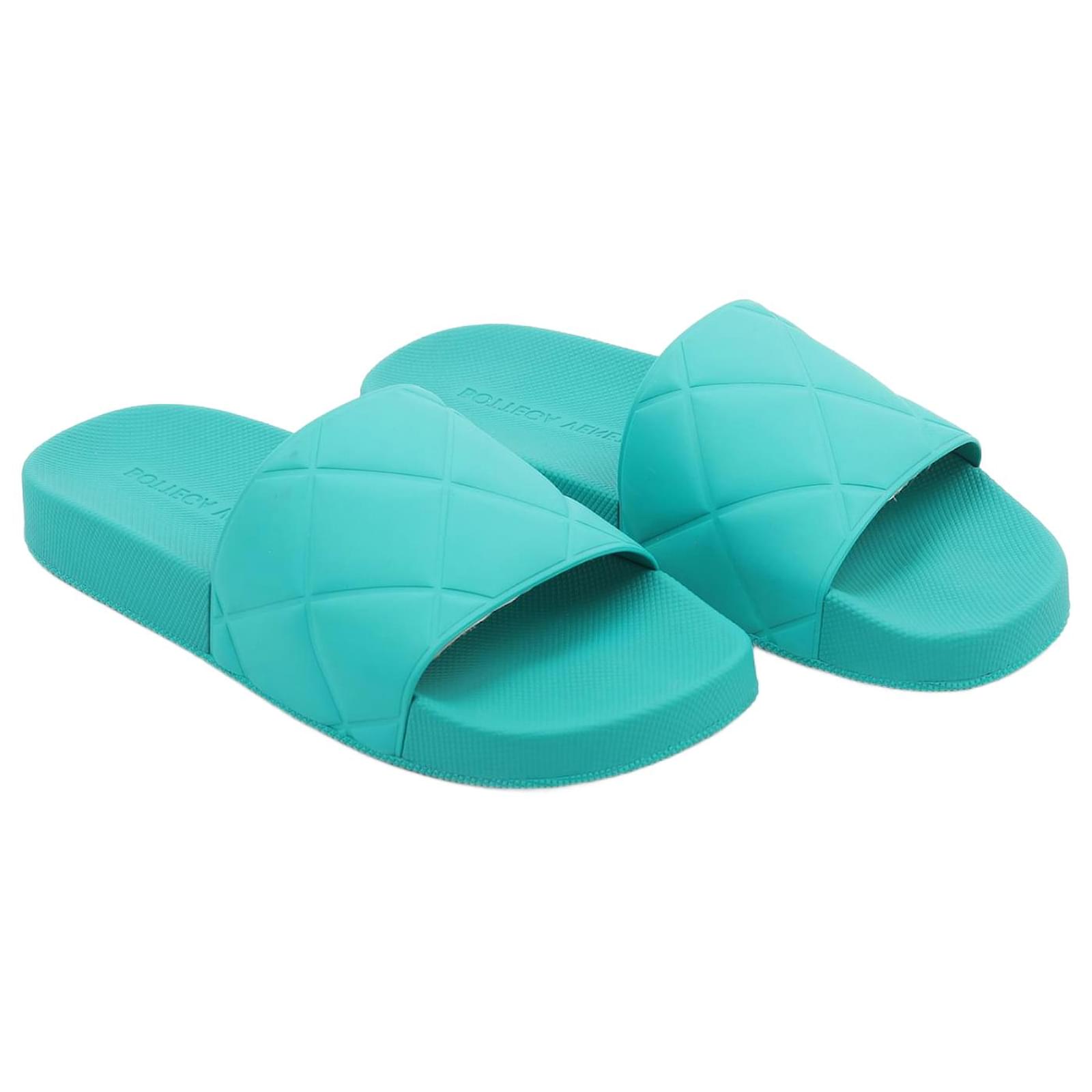 BOTTEGA VENETA  Flats EU 38 rubber Blue  ref.1333953