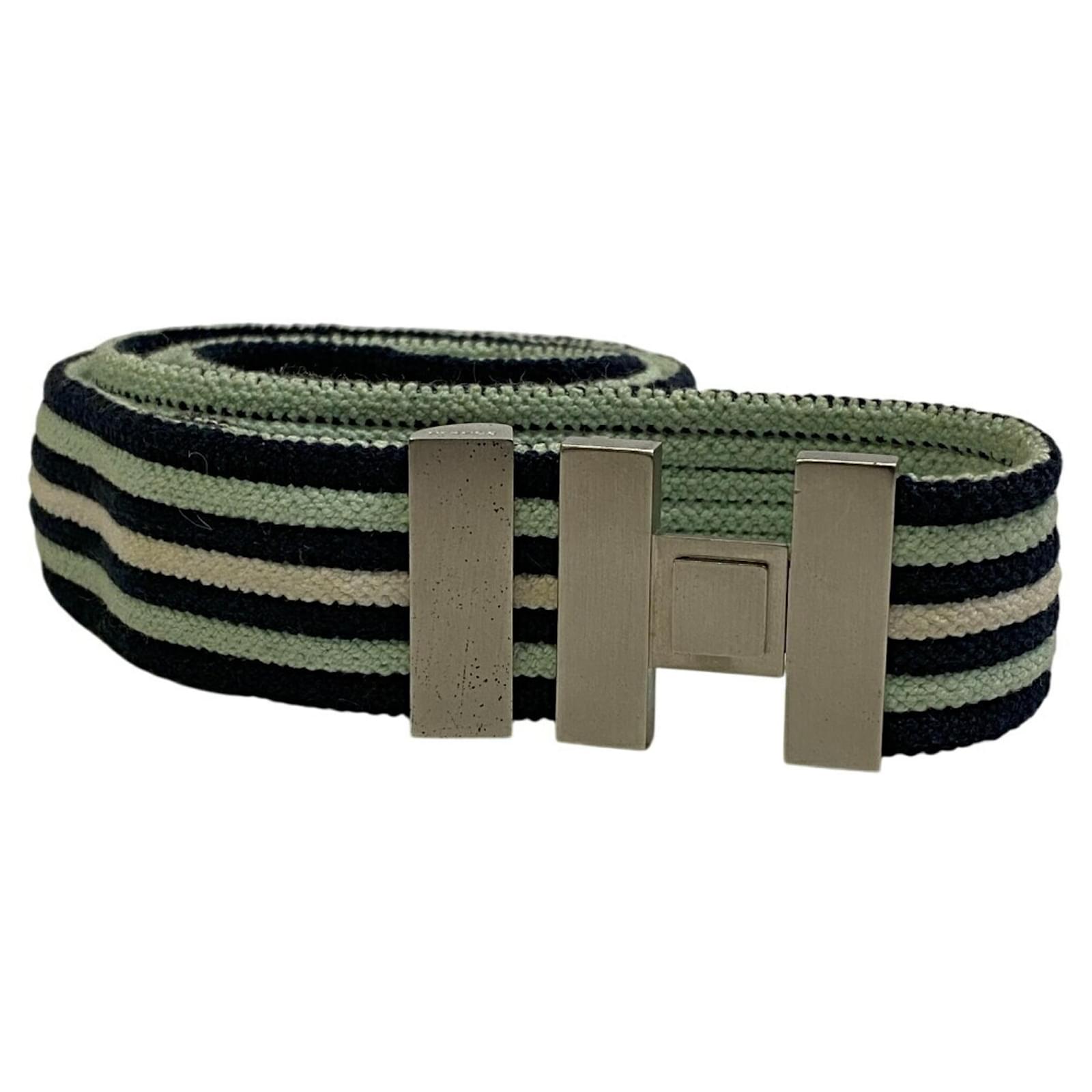 Hermès Hermes Green Canvas Shoulder Strap Cloth  ref.2246525
