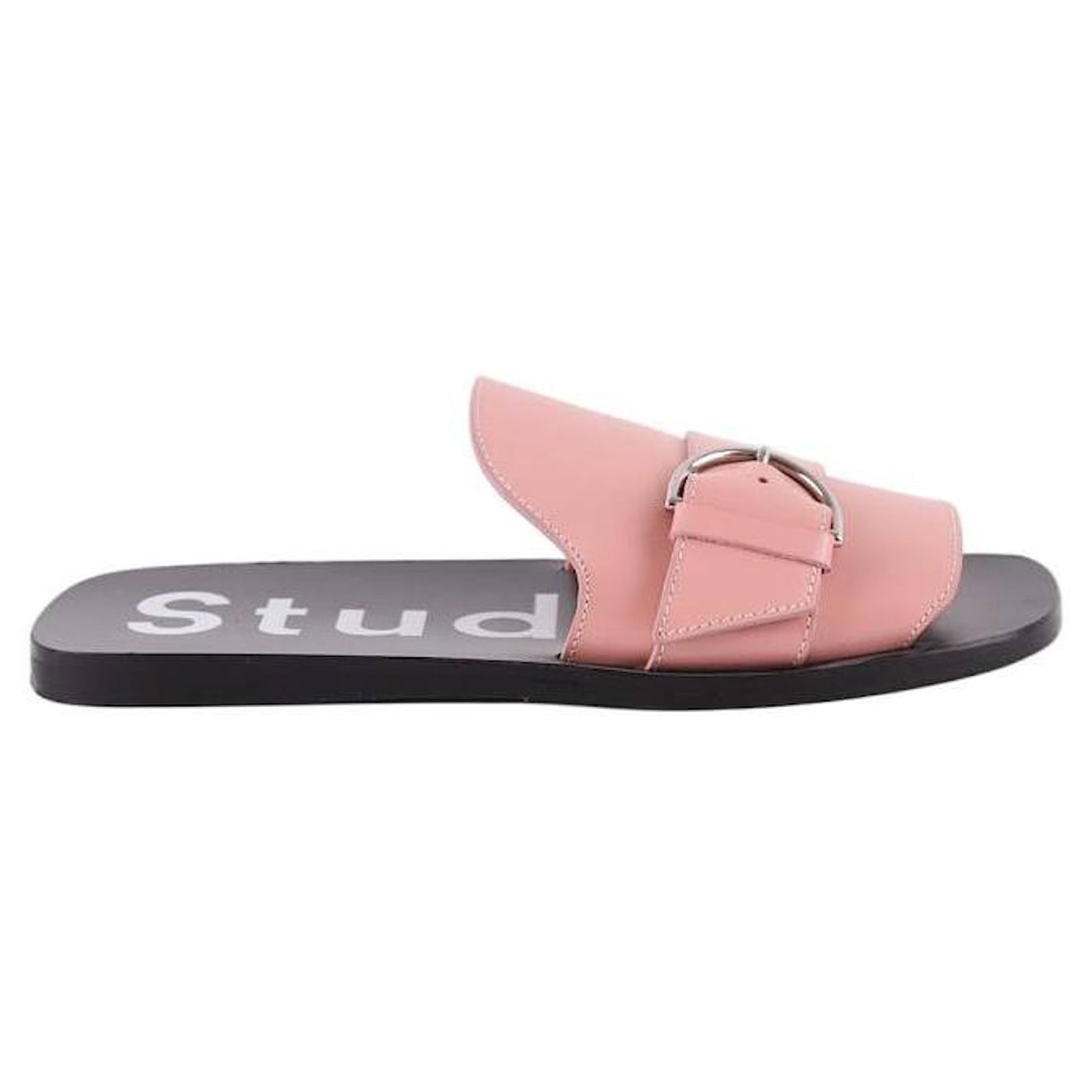 Acne Leather sandals Pink  ref.1732153
