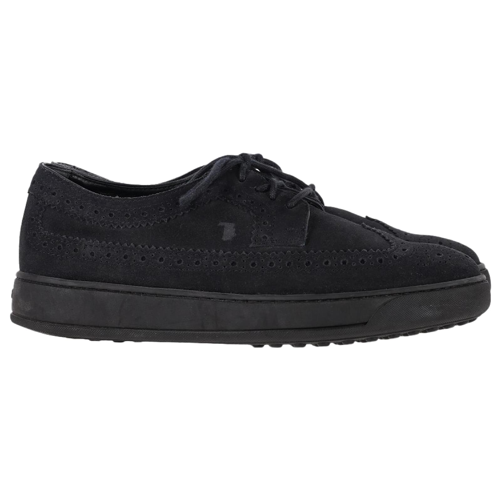  Tod's Wingtip Lace-Up Sneakers in Black Suede  ref.2040954