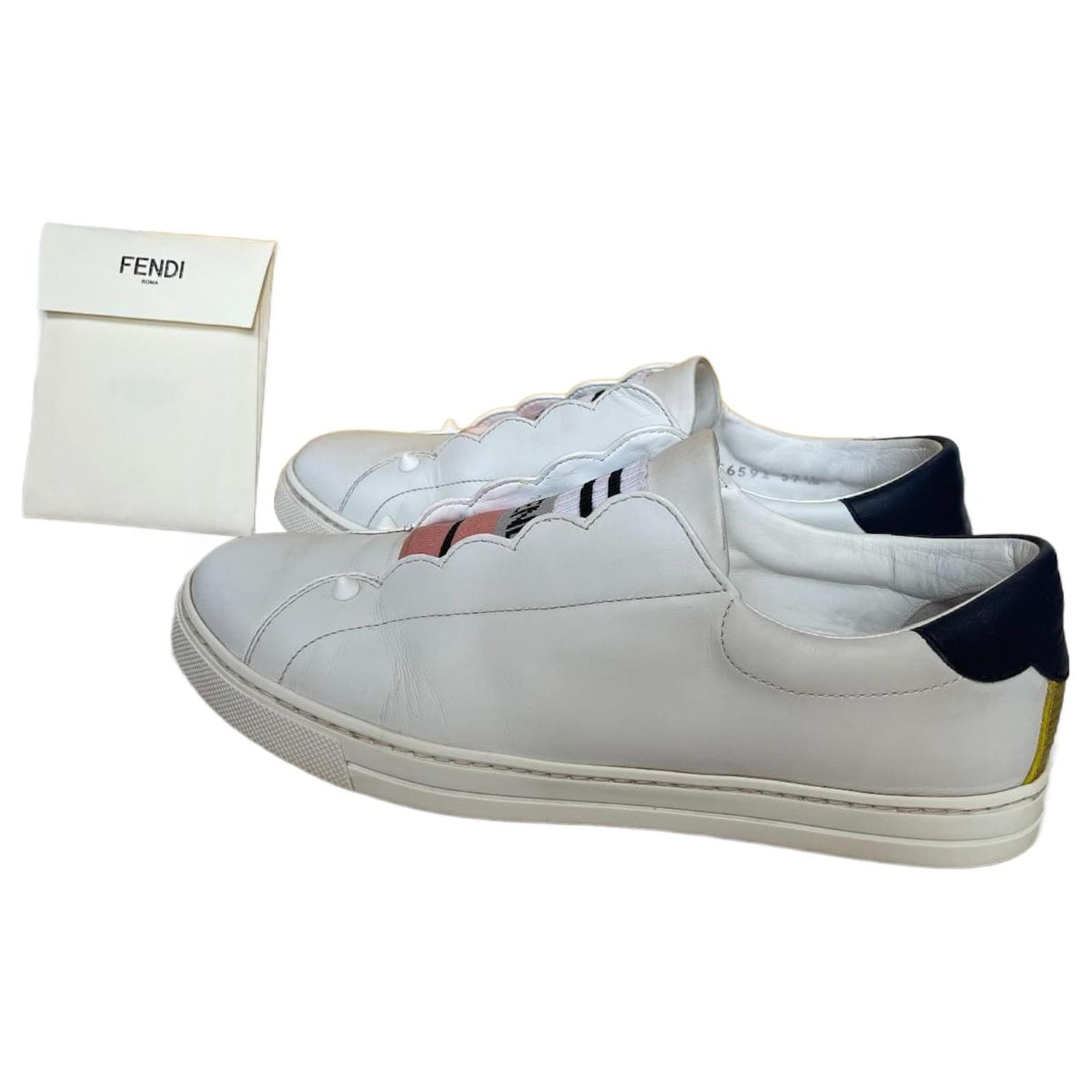 Fendi Sneakers White Leather  ref.2234889