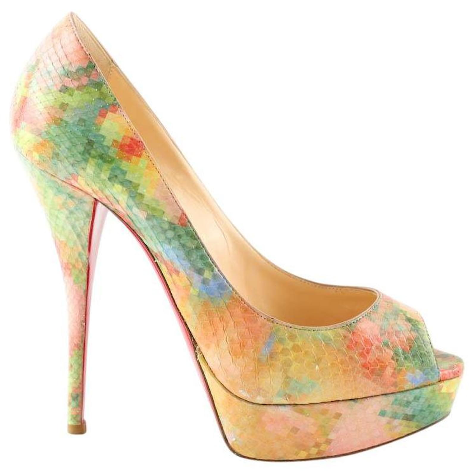 Christian Louboutin Leather heels Multiple colors  ref.2234866