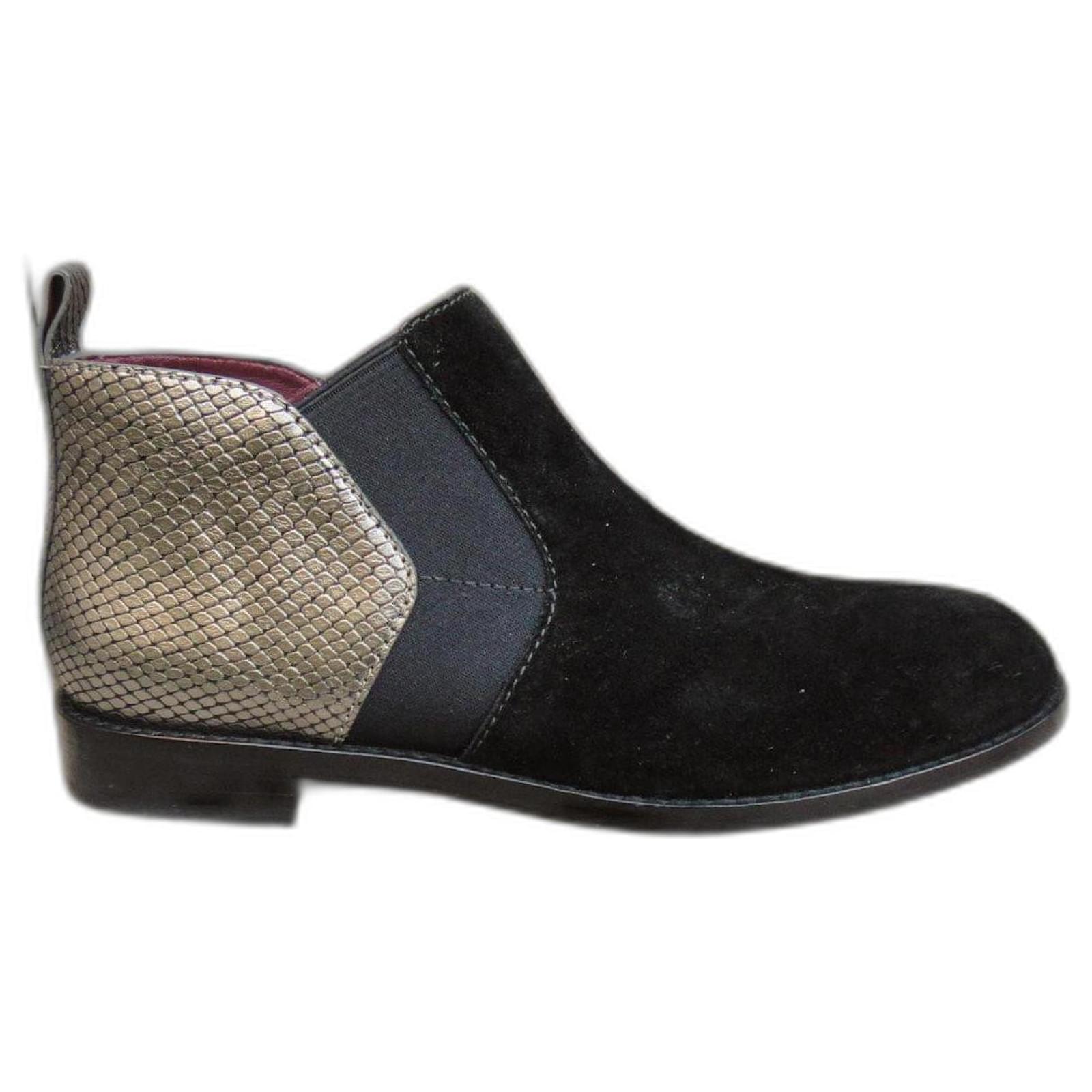 Marc by Marc Jacobs Ankle Boots Black Deerskin  ref.2228194