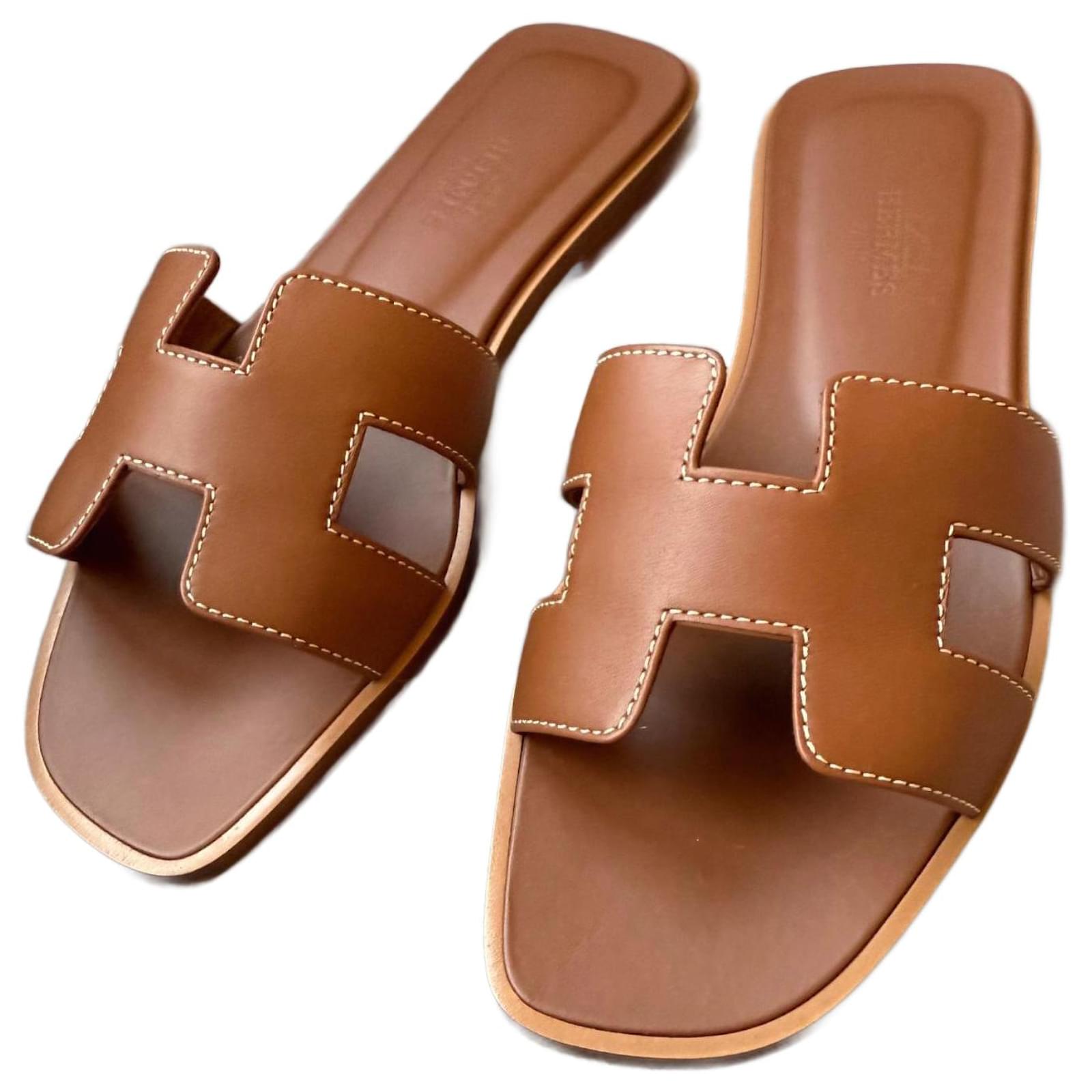 Hermès Oran Brown Leather  ref.2051045