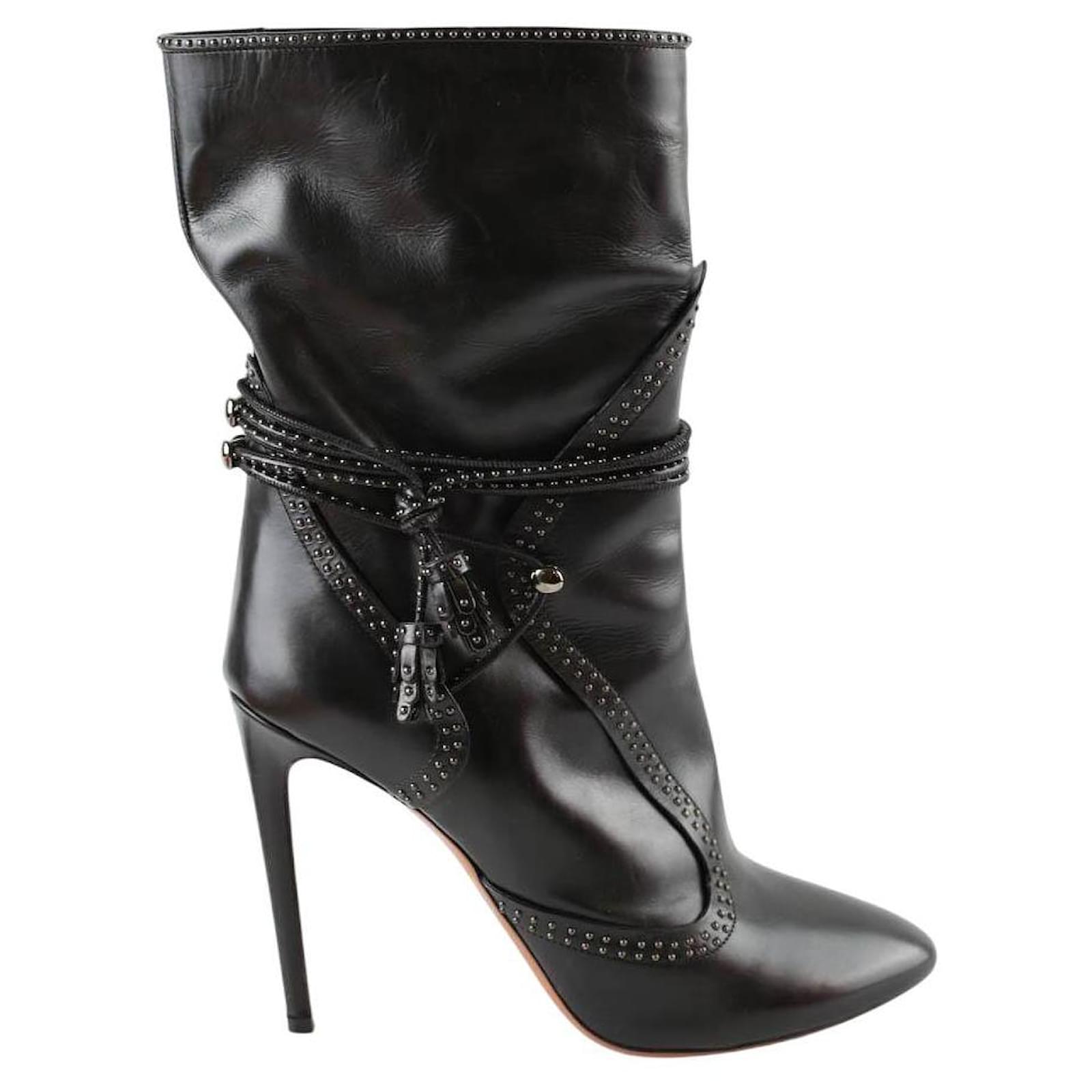 Alaïa Leather boots Black  ref.2228879