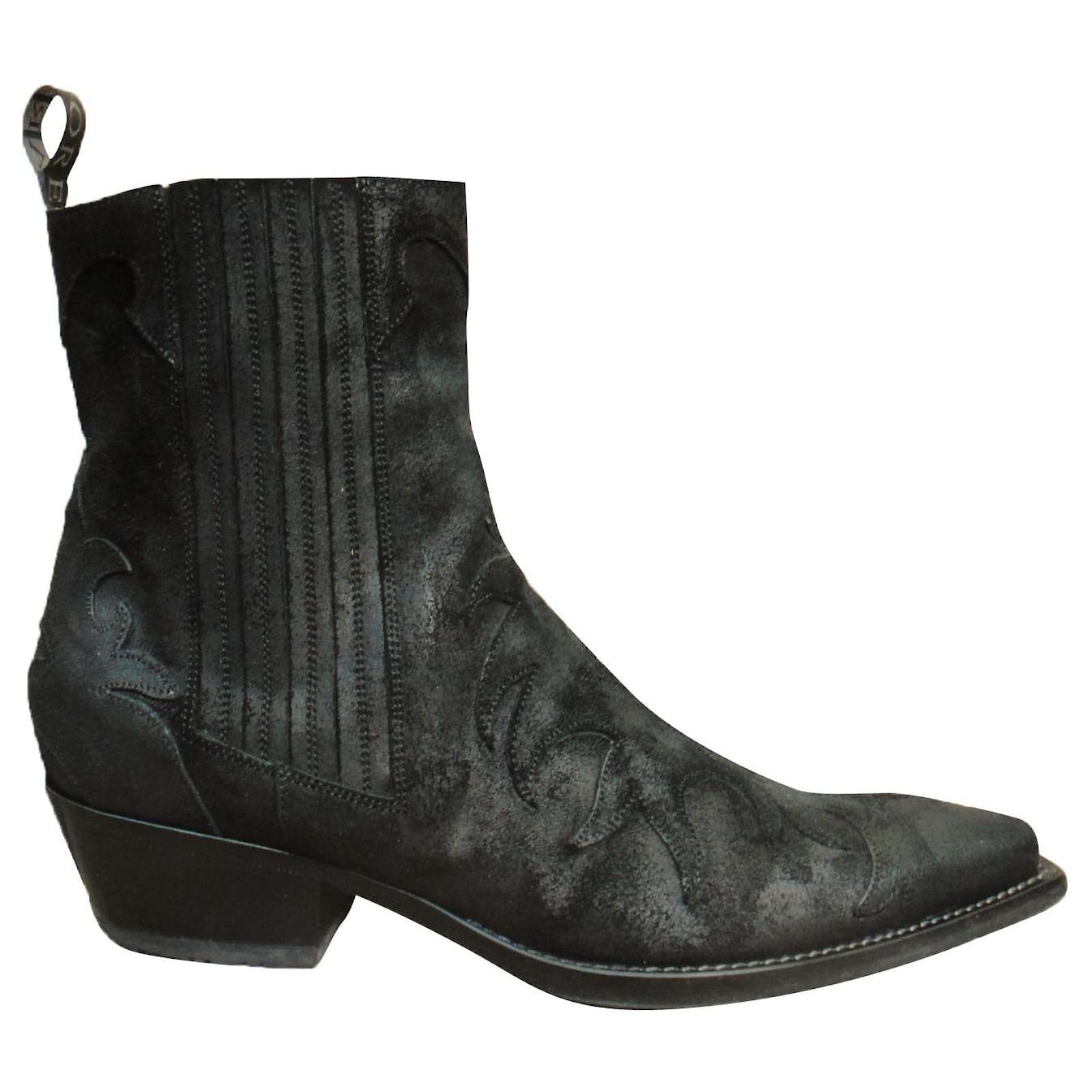 Sartore p boots 39 Black Deerskin  ref.573072
