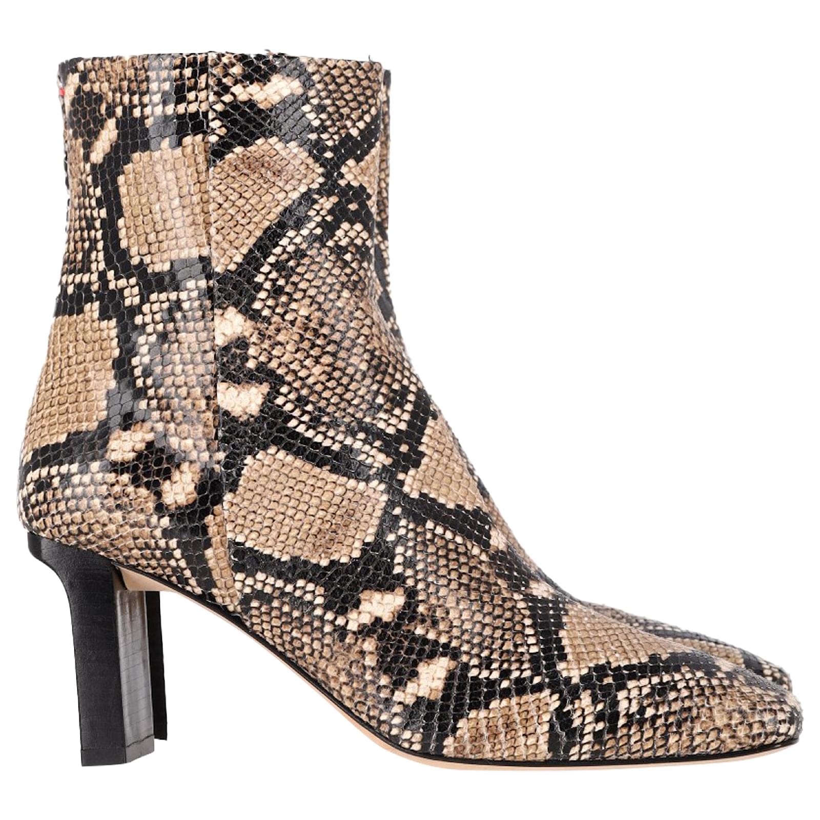  Aeyde Snakeskin-Effect Ankle Boots in Animal Print Leather Python print  ref.2227702
