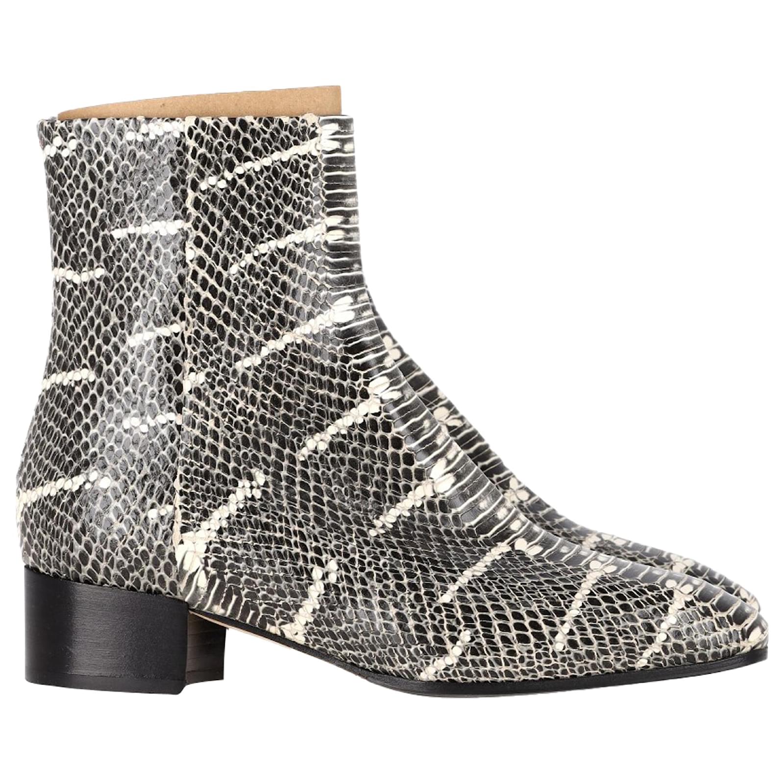  Aeyde Snakeskin-Effect Ankle Boots in Animal Print Leather Python print  ref.2227553