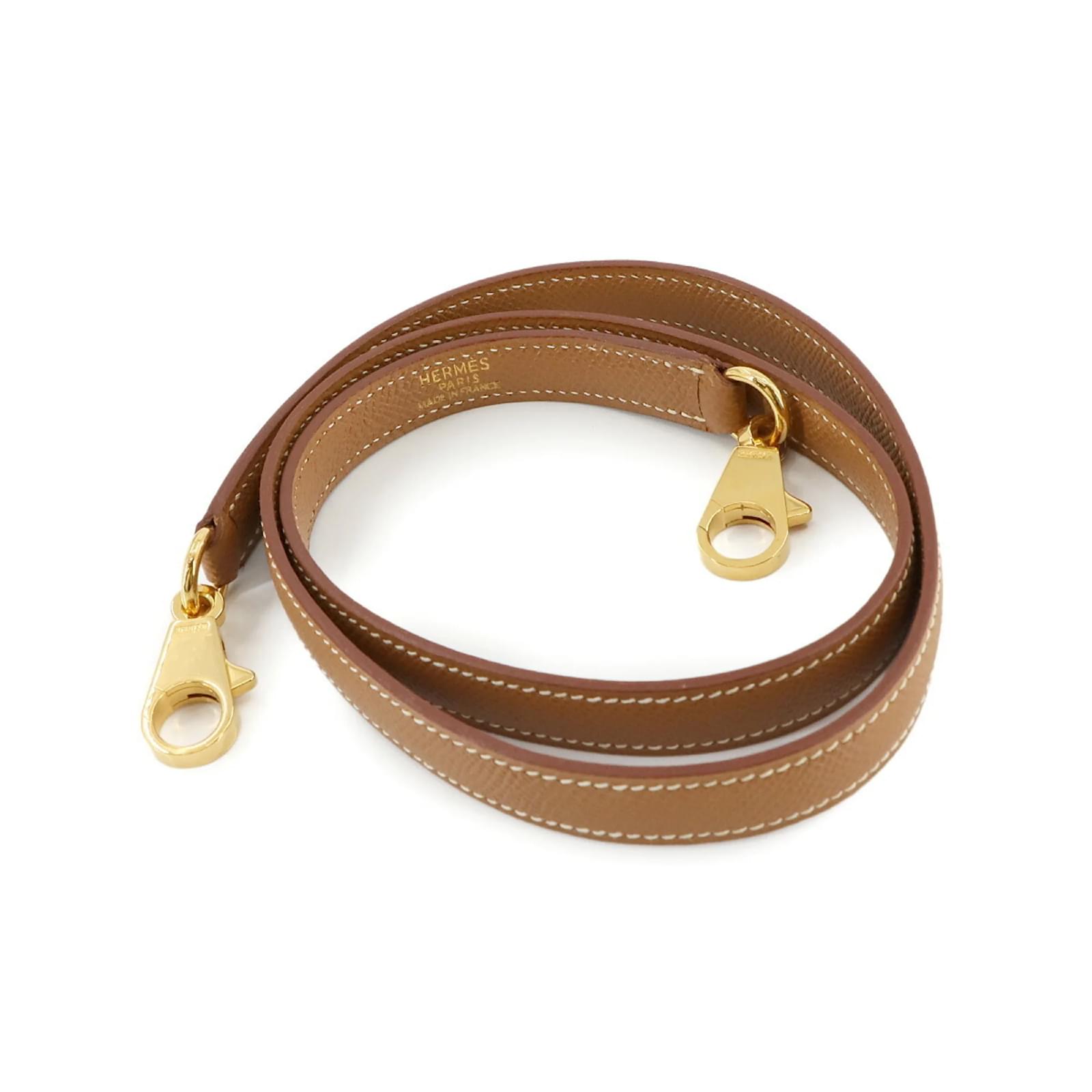Hermès Hermes Kelly Bolide Shoulder Strap Brown Golden Leather  ref.2226224