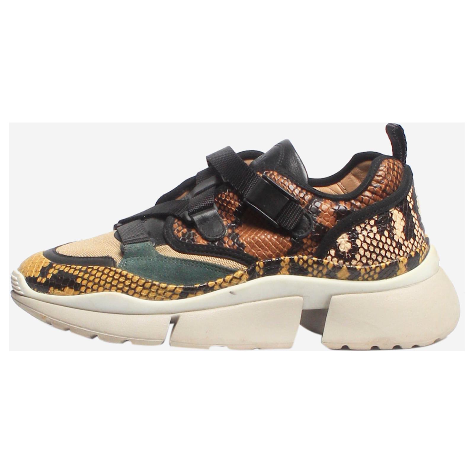 Chloé Multicolour snakeskin trainers - size EU 37 Multiple colors  ref.2223372