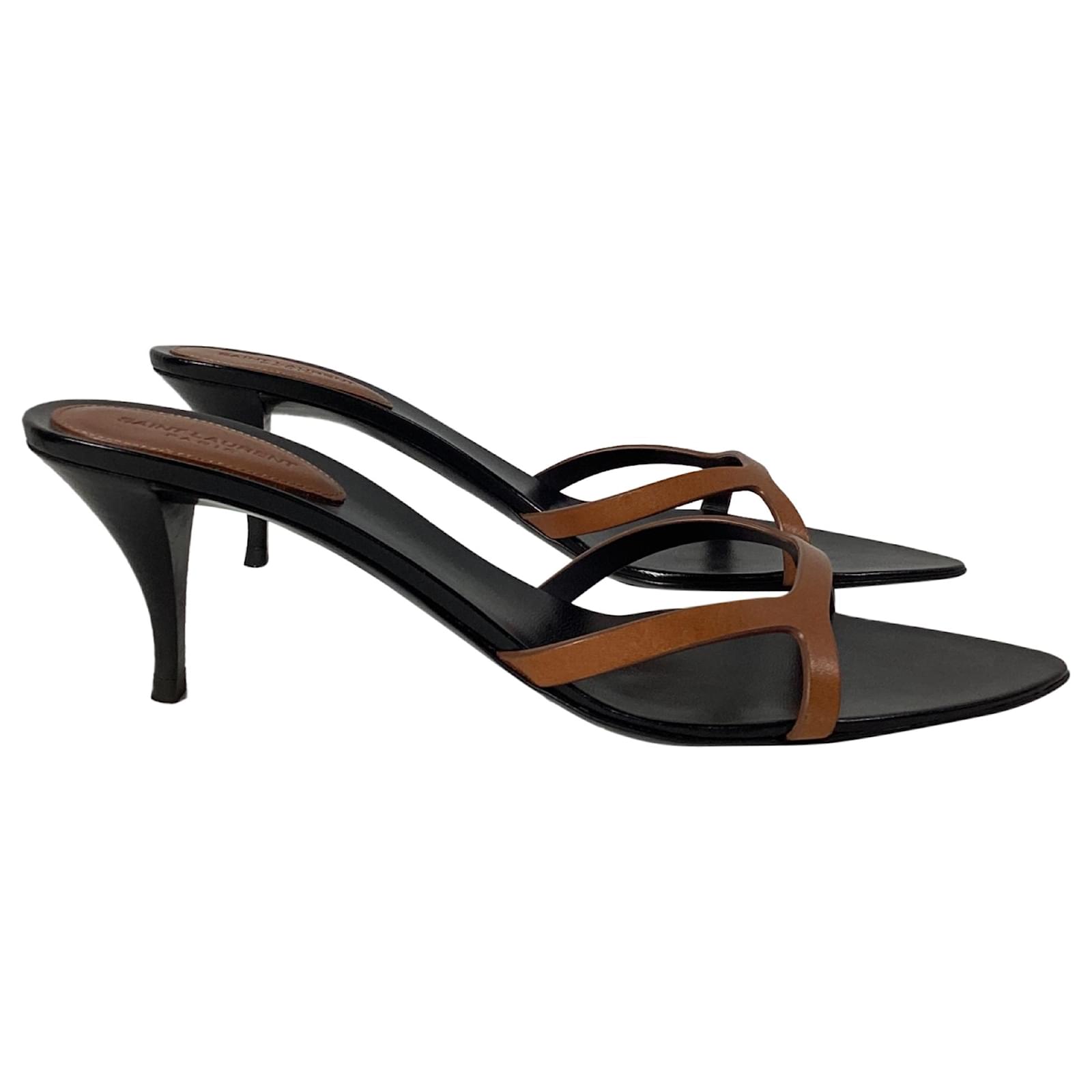 Saint Laurent Carla Mules in Black Leather  ref.2222518