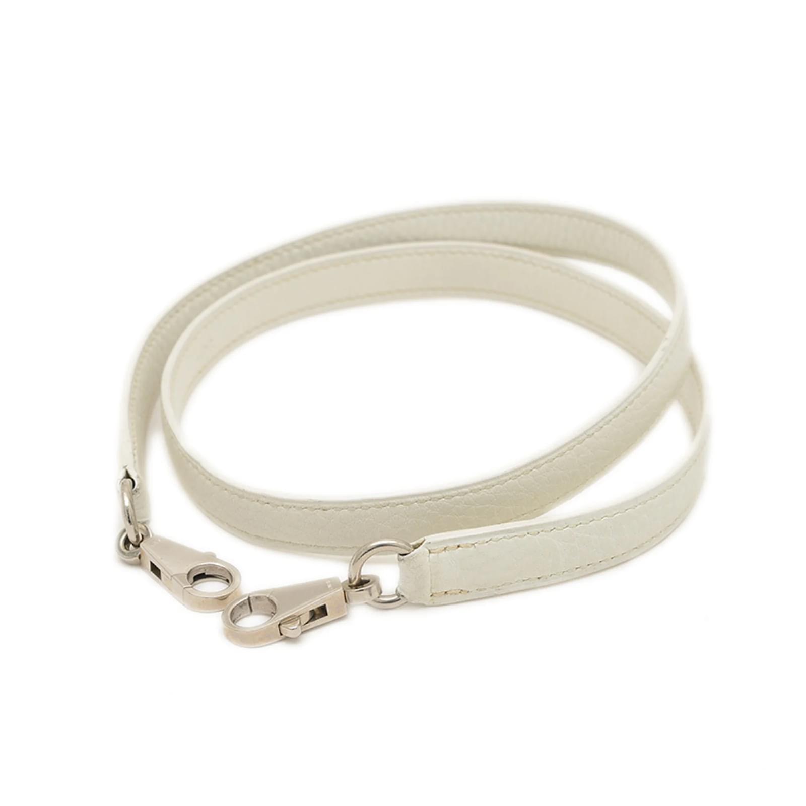 Hermès Hermes Shoulder Strap for Kelly Bolide White Leather  ref.2221581