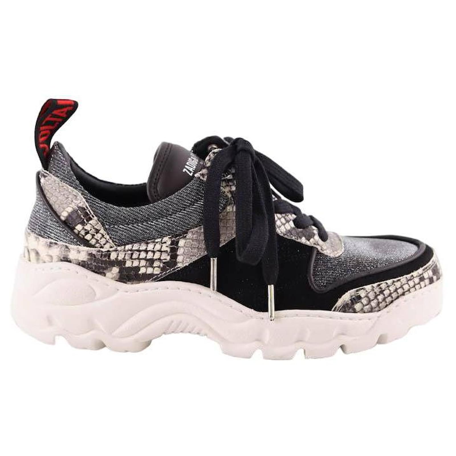 Zadig & Voltaire Suede sneakers Black Deerskin  ref.1700303