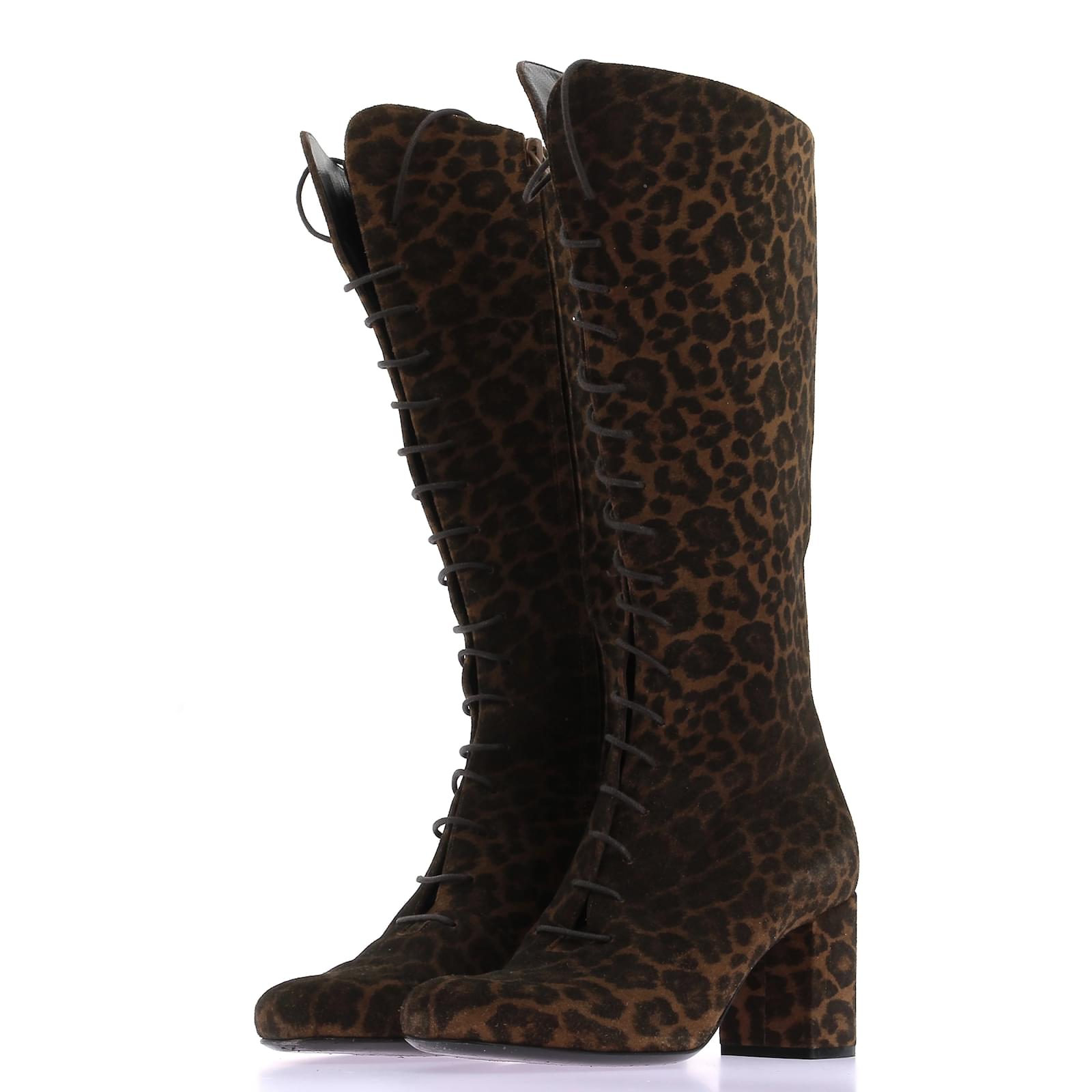 Saint Laurent boots T.EU 37 Leather Brown  ref.1222333