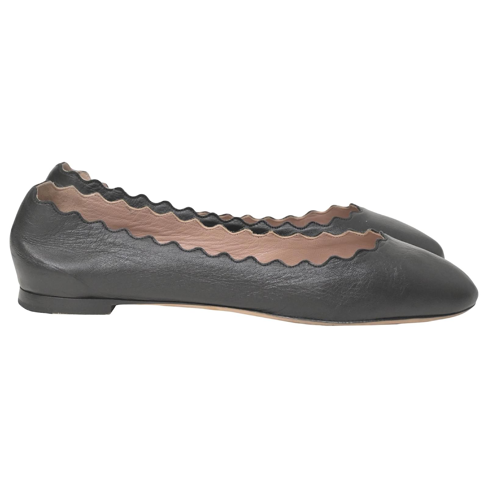 Chloé Lauren Ballet Flats in Black Leather  ref.1404196