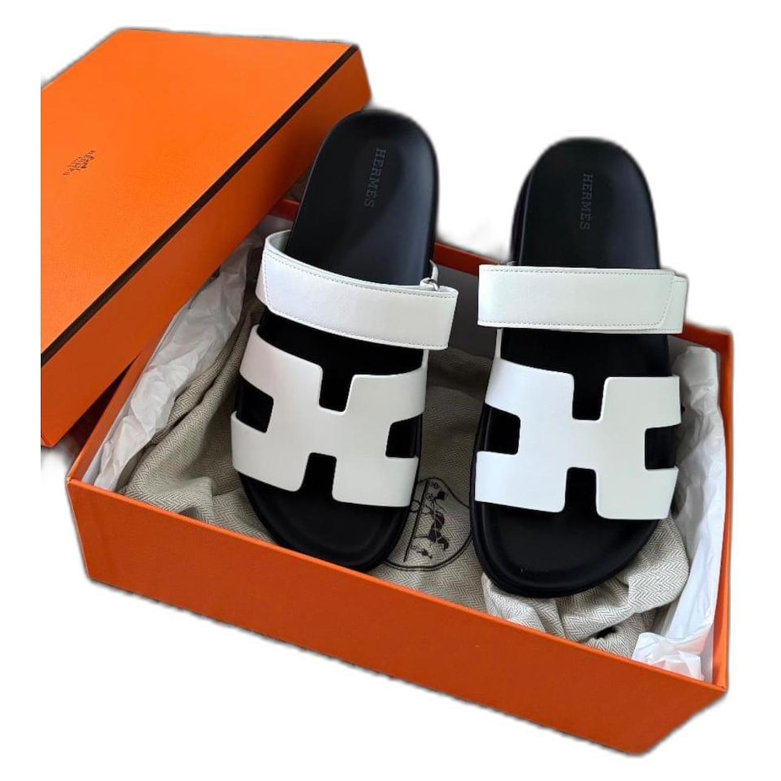 Hermès Sandals White Leather  ref.2204990