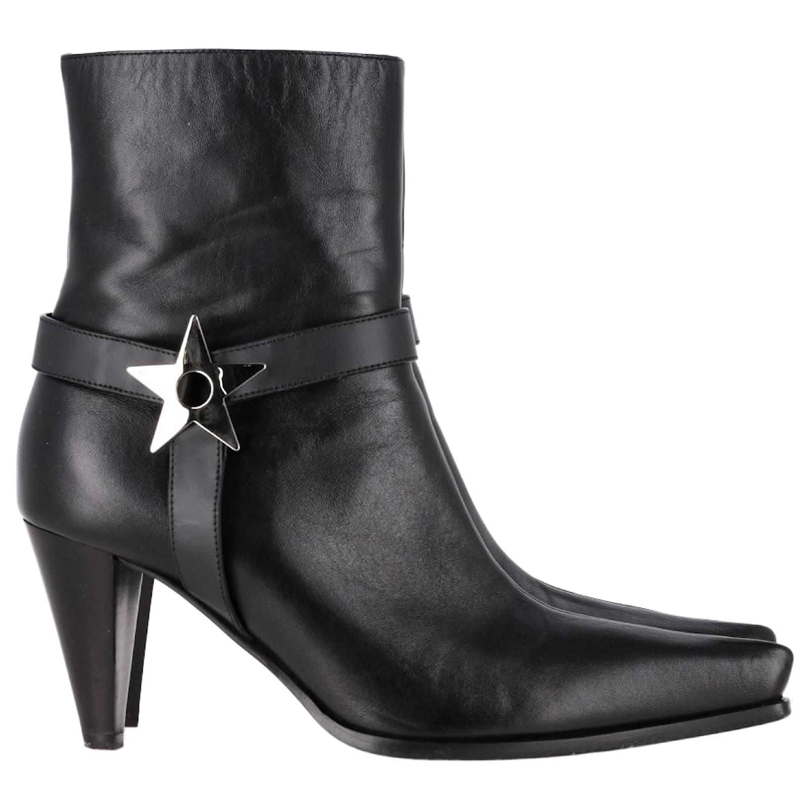Giuseppe Zanotti Karmen Appliquéd Ankle Boots in Black Leather  ref.2204523