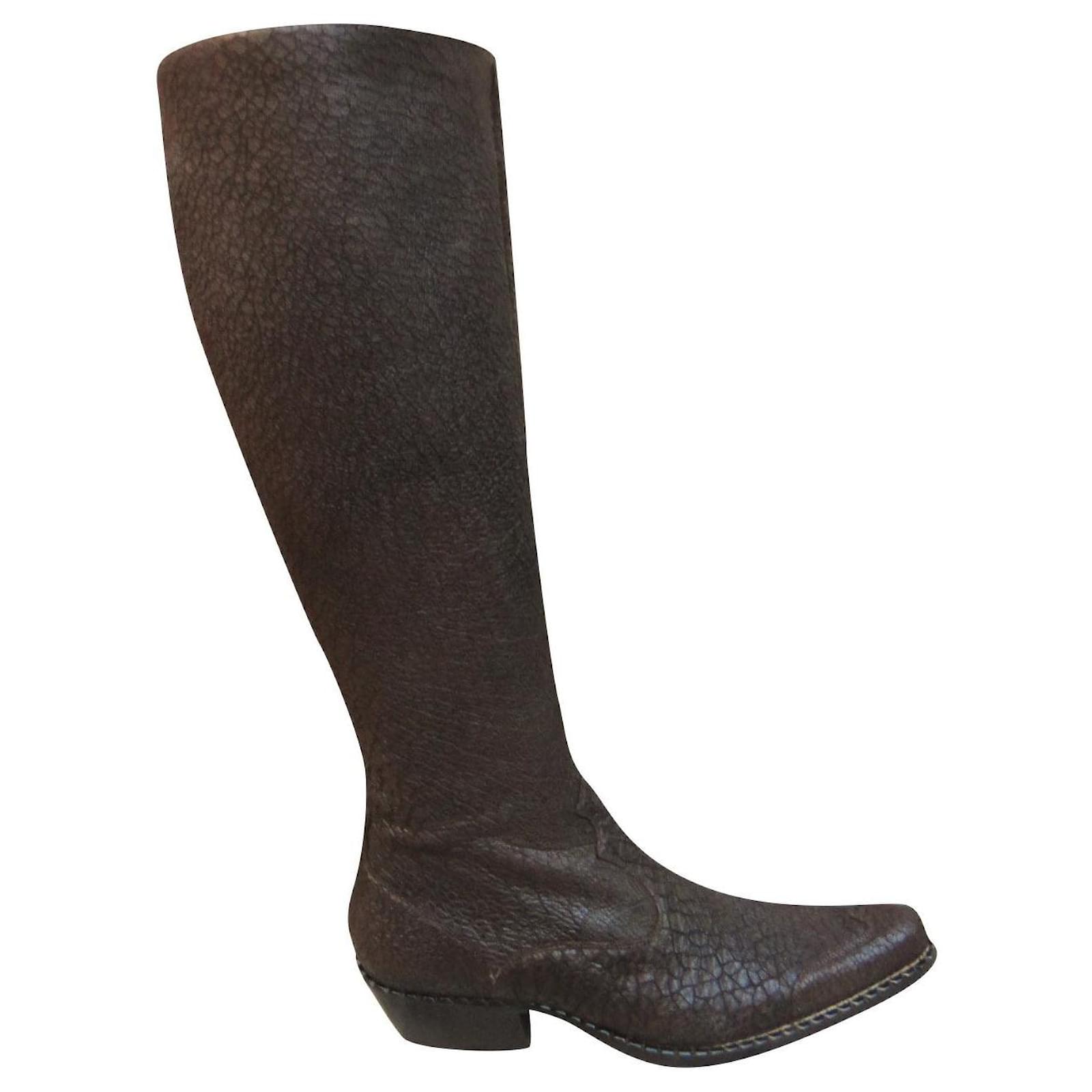 Free Lance p boots 35 Dark brown Leather  ref.565672
