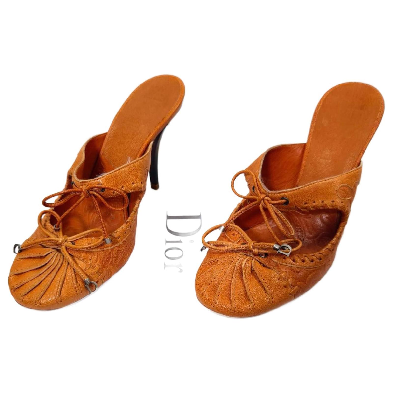 Christian Dior Dior camel leather mules 2006  ref.2199426