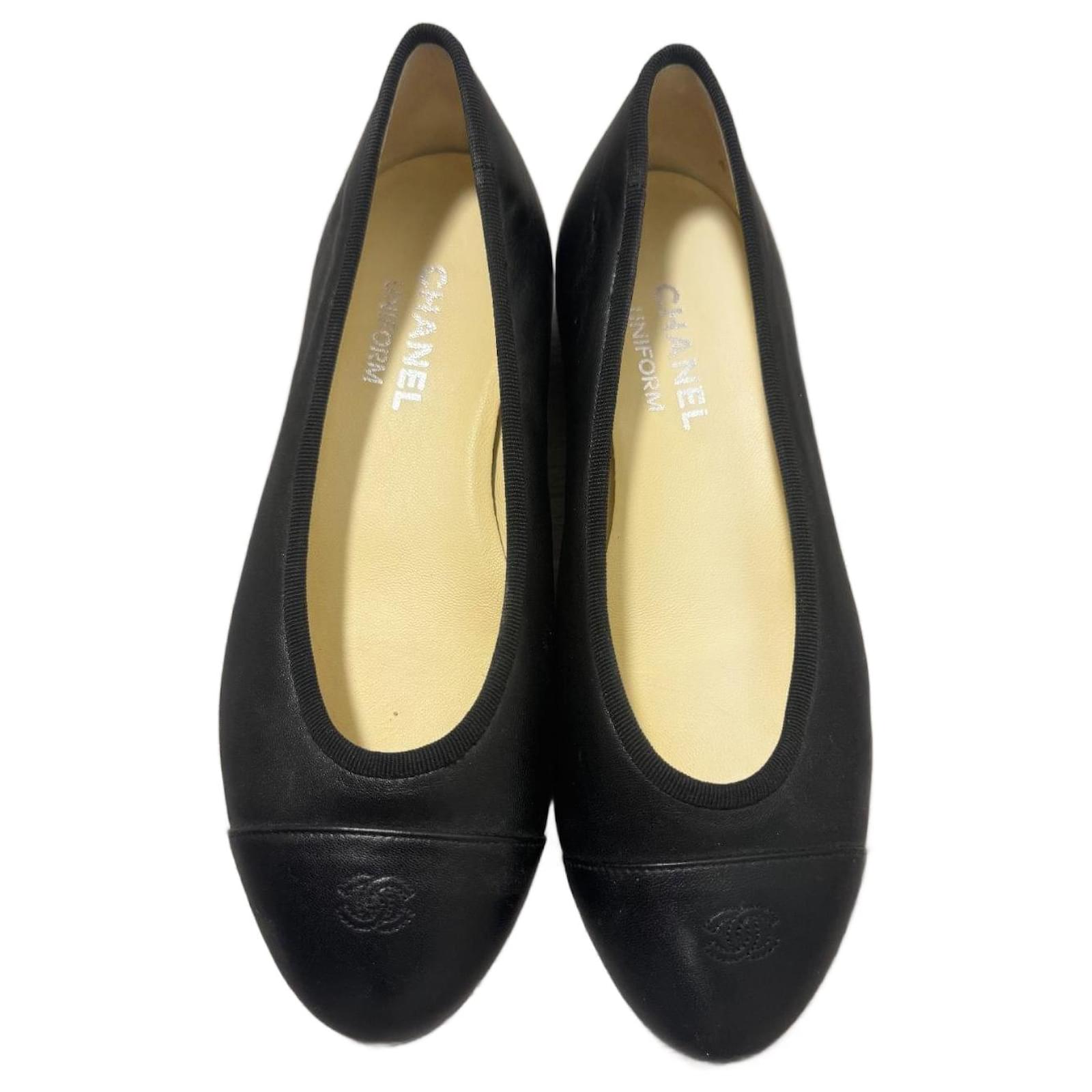 Chanel Uniform Ballerina Black Leather  ref.2162932