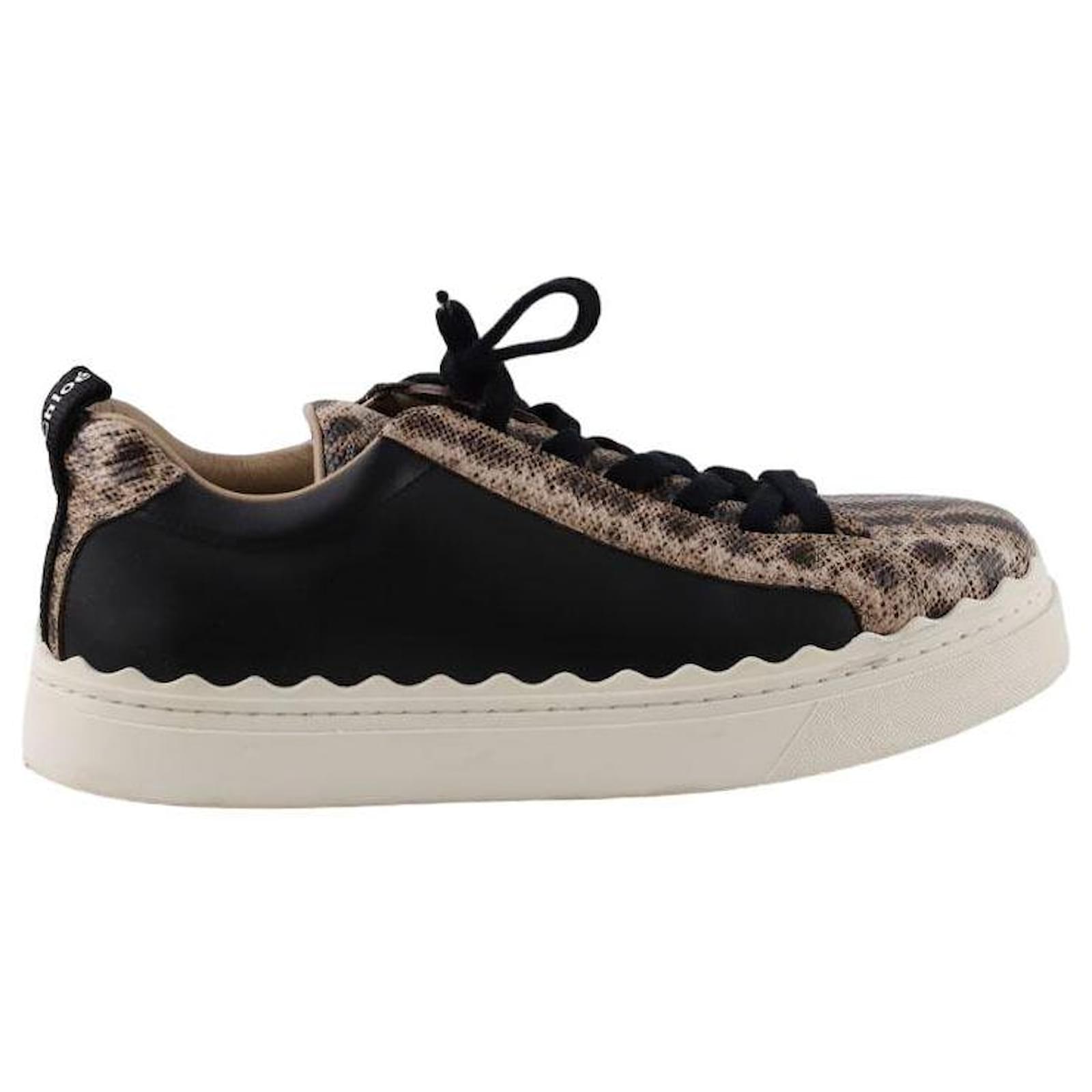 Chloé leather lace-ups Beige  ref.1411724