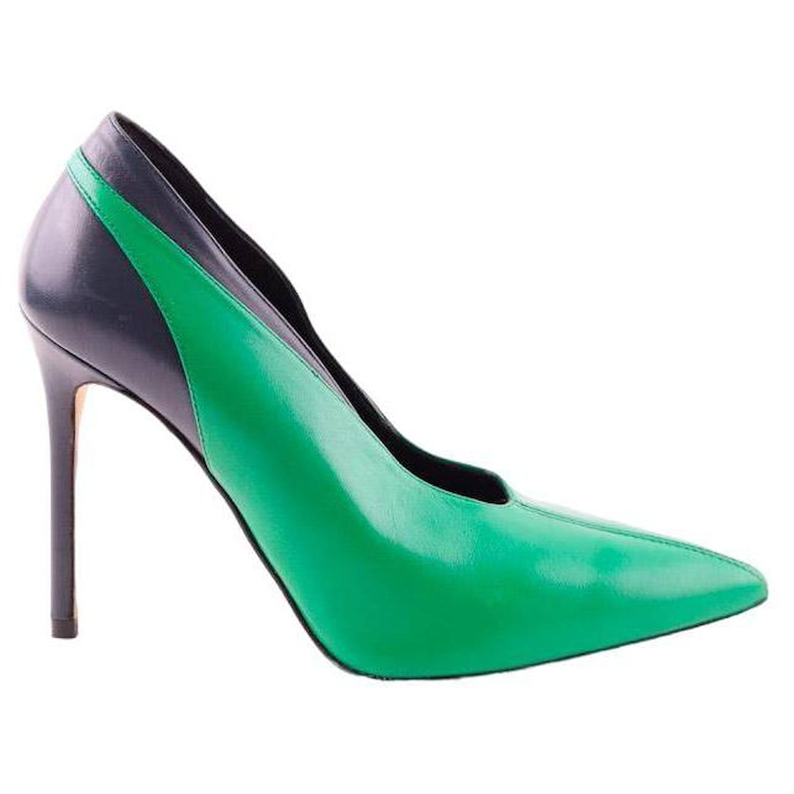 Lk Bennett Leather Heels Green  ref.1415502