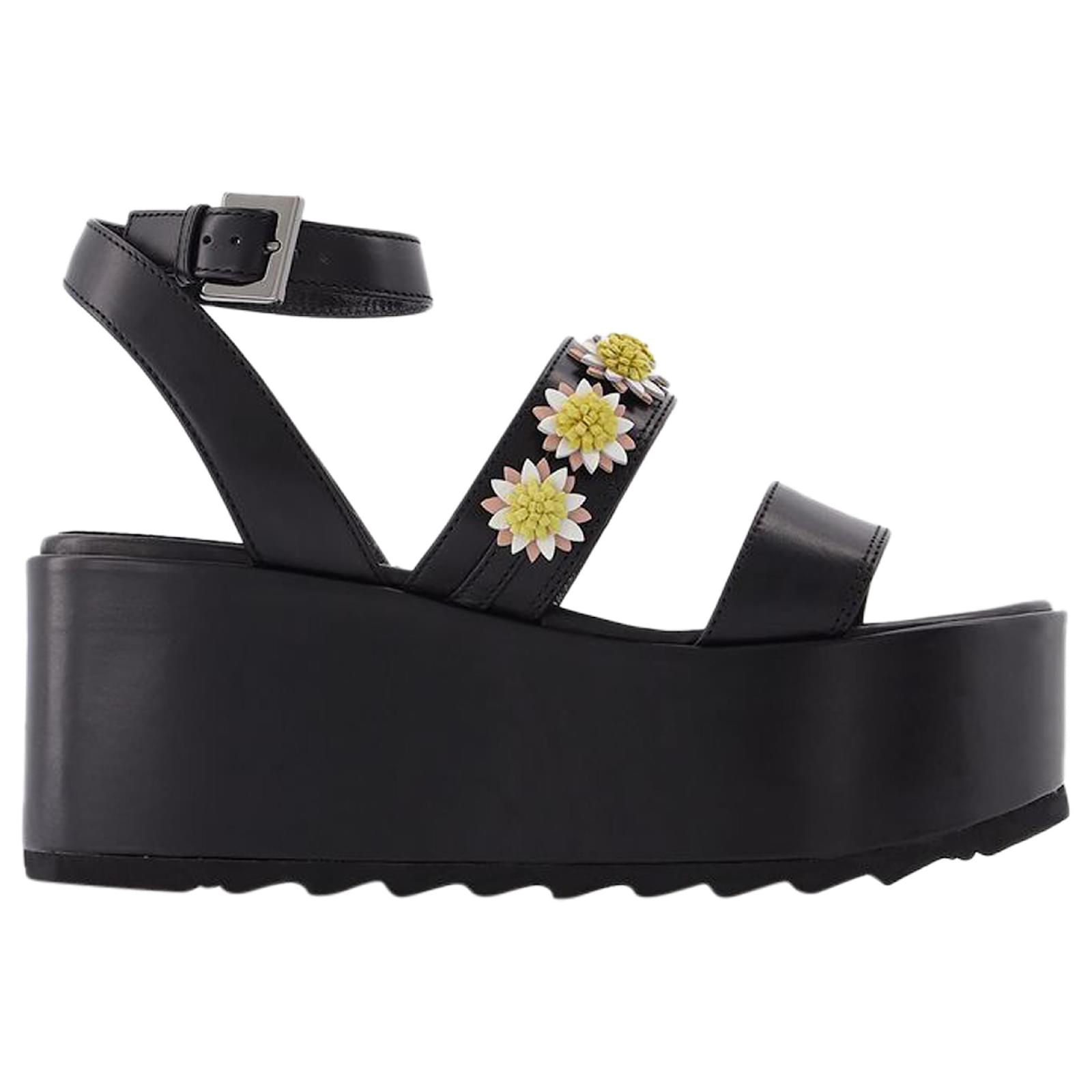 Autre Marque Tima Platform in Black Leather  ref.2215523