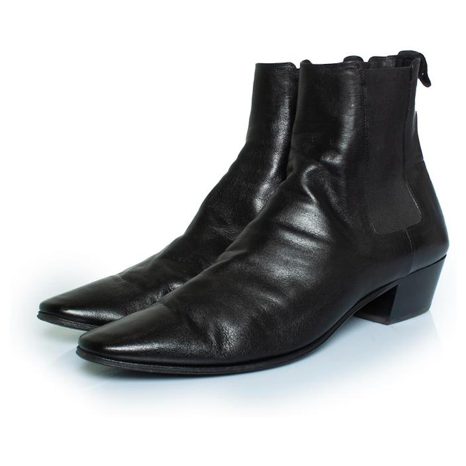 Saint Laurent, Wyatt soft leather Chelsea boot Black  ref.2190915