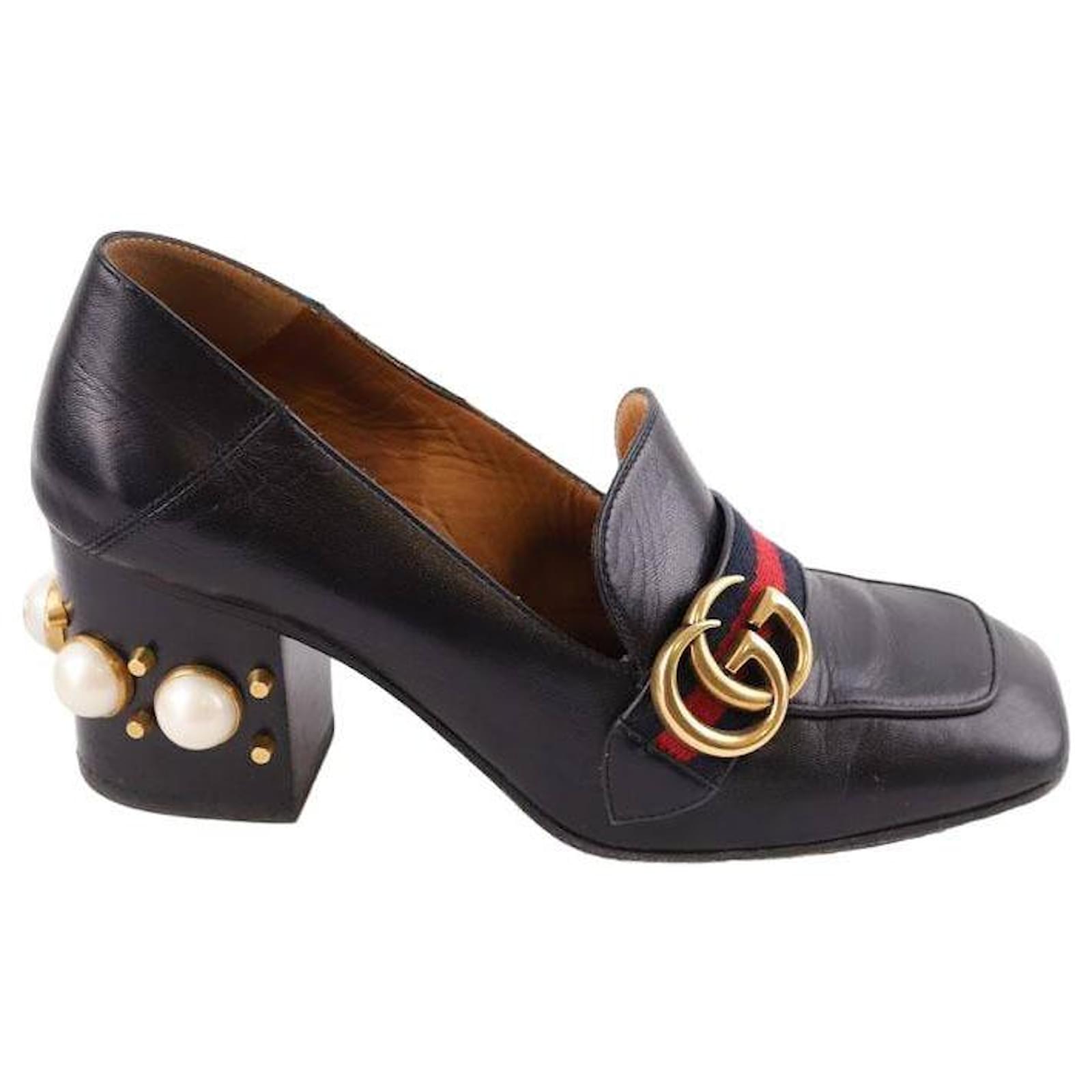 Gucci Leather loafers Black  ref.1637383