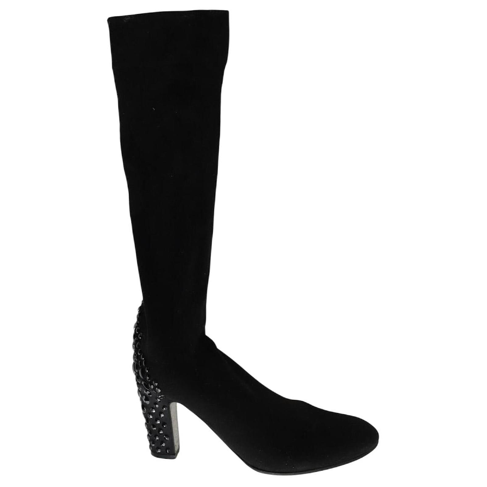 Rene Caovilla Leather boots Black  ref.2181334