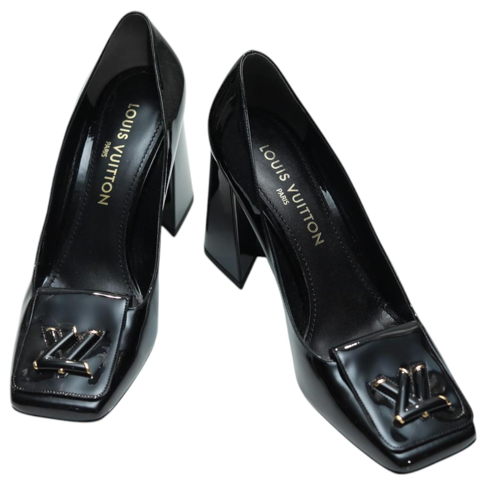 Louis Vuitton Black Patent Leather Shake Pump Square Toe Pumps size 41 US 11  ref.2166052