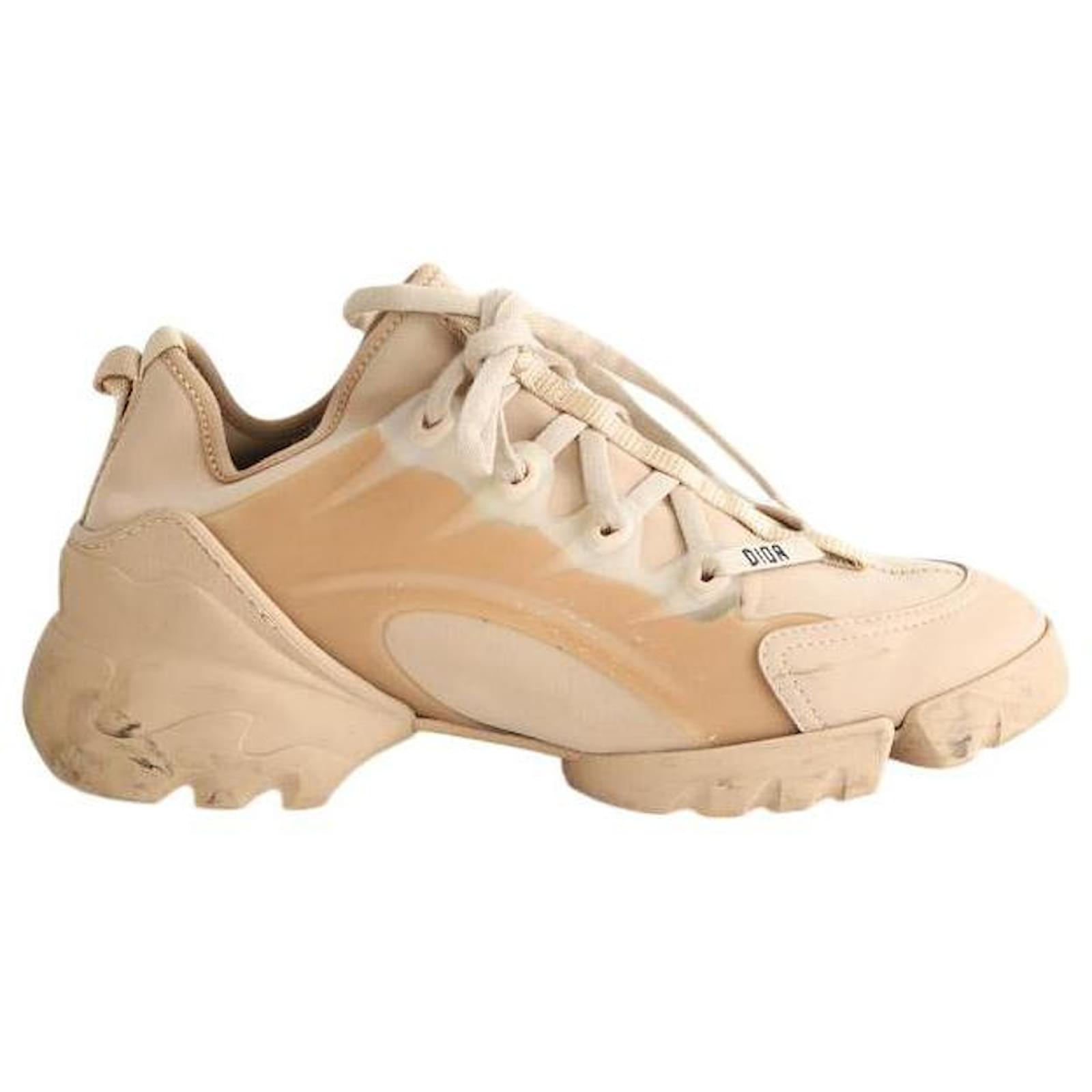 Dior D Connect pink sneakers Cloth  ref.2163649