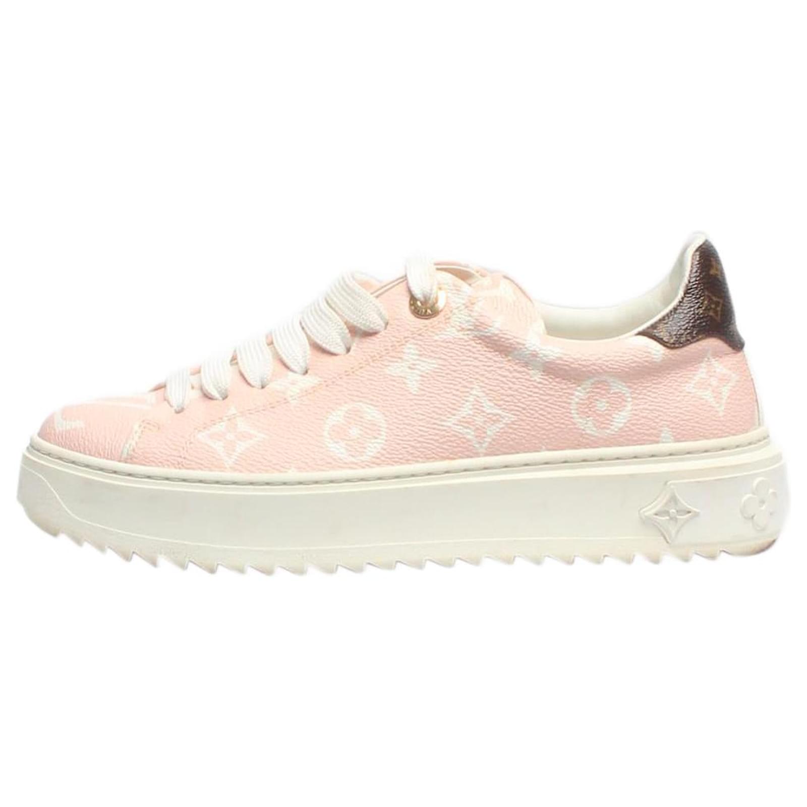 Louis Vuitton Pink Time Out Monogram trainers - size EU 36 Leather  ref.2162867