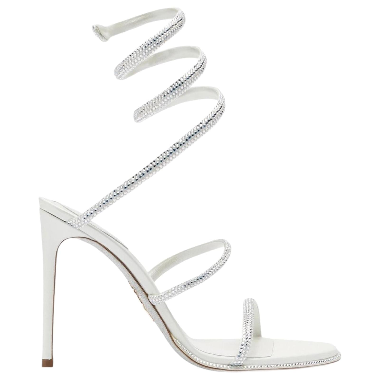 Rene Caovilla Sandals Eggshell Leather  ref.2159390