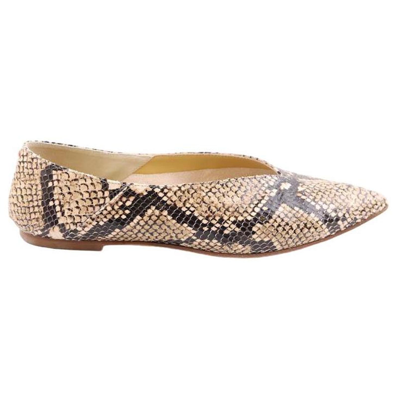 Aeyde Leather ballerinas Beige  ref.1620193