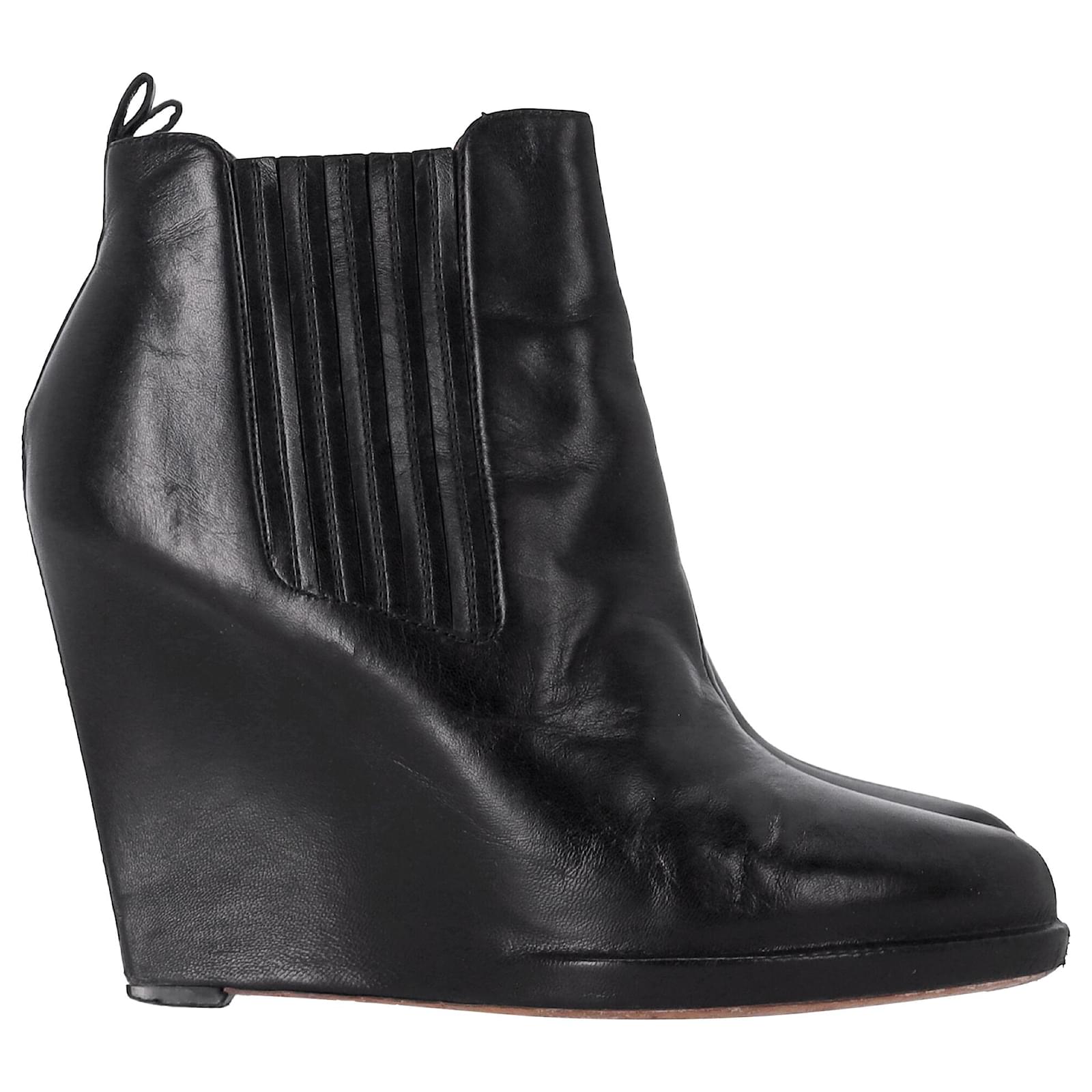 Givenchy Wedge Ankle Boots in Black Leather  ref.2157249