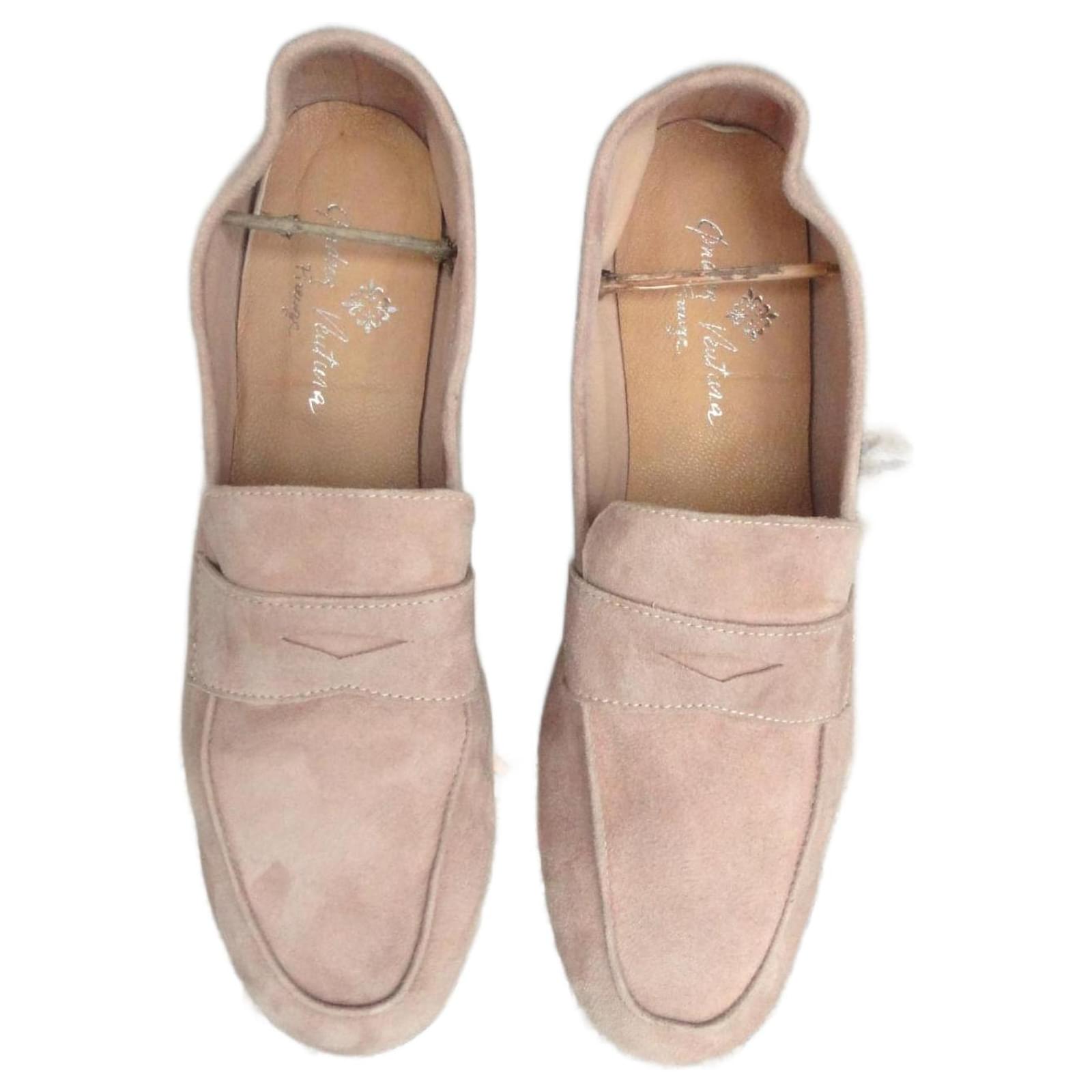 Autre Marque Flats Beige Deerskin  ref.1376566