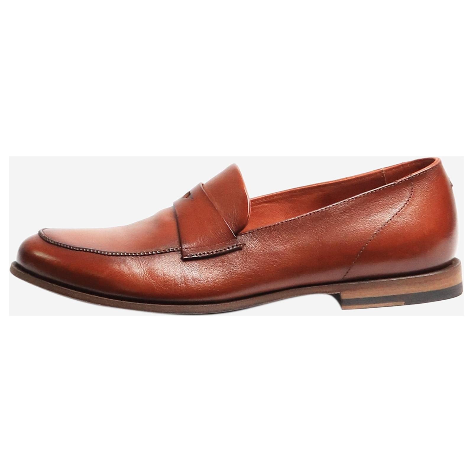 Autre Marque Tan leather loafers - size EU 37.5 Brown  ref.2159335