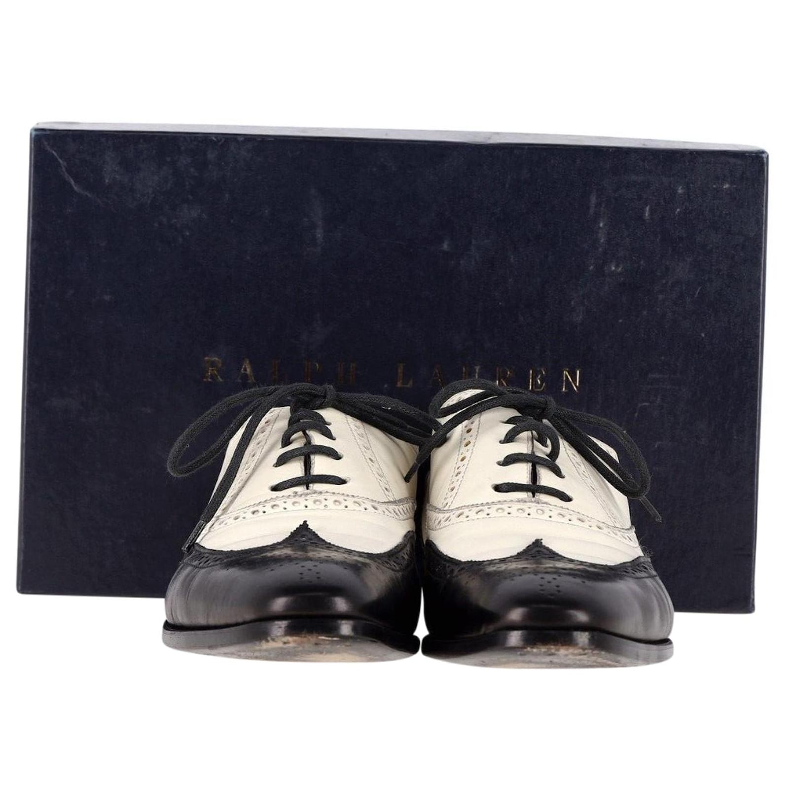 Autre Marque Ralph Lauren Collection Brogues in White Leather   ref.1205282