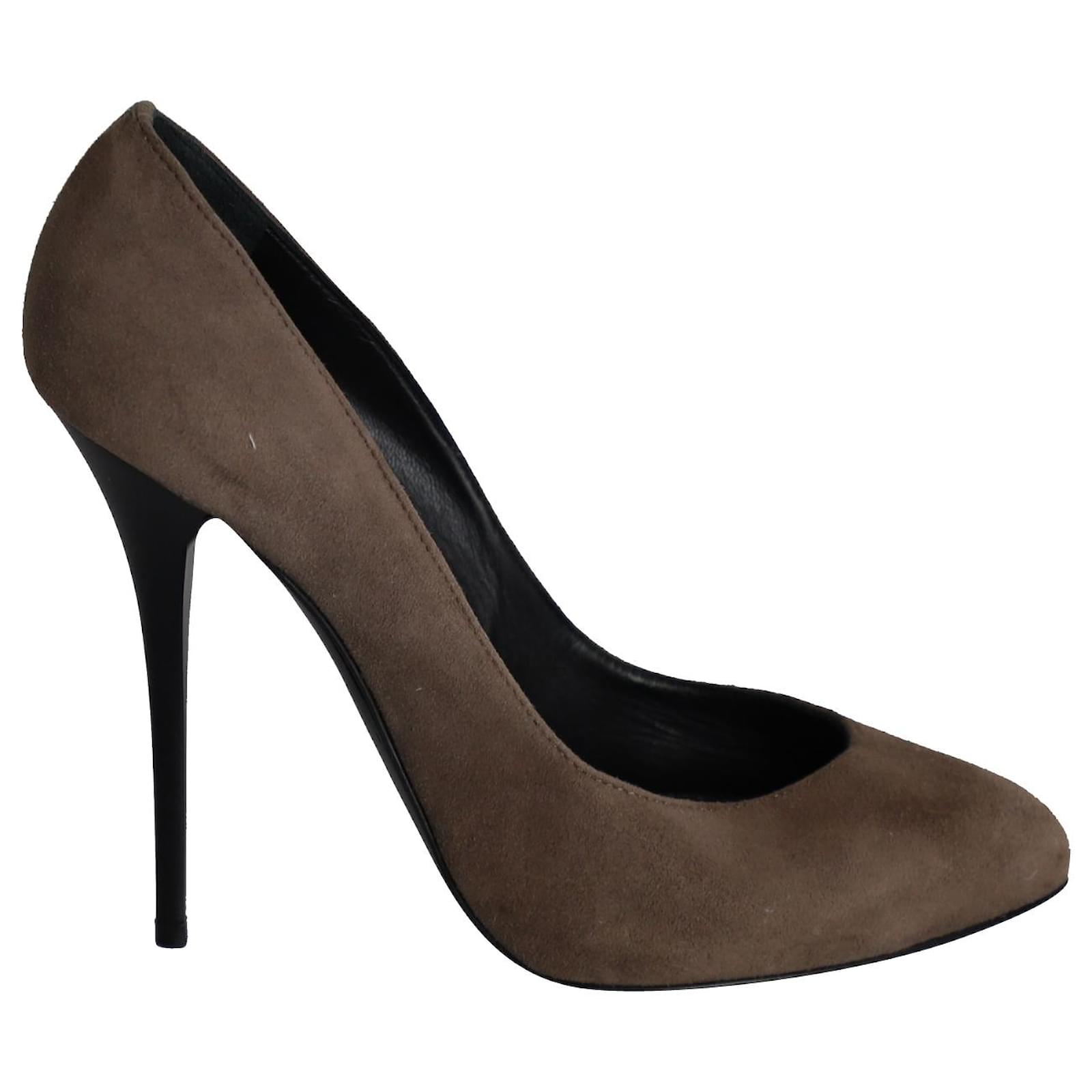 Giuseppe Zanotti Stiletto Pumps in Brown Suede  ref.1014659