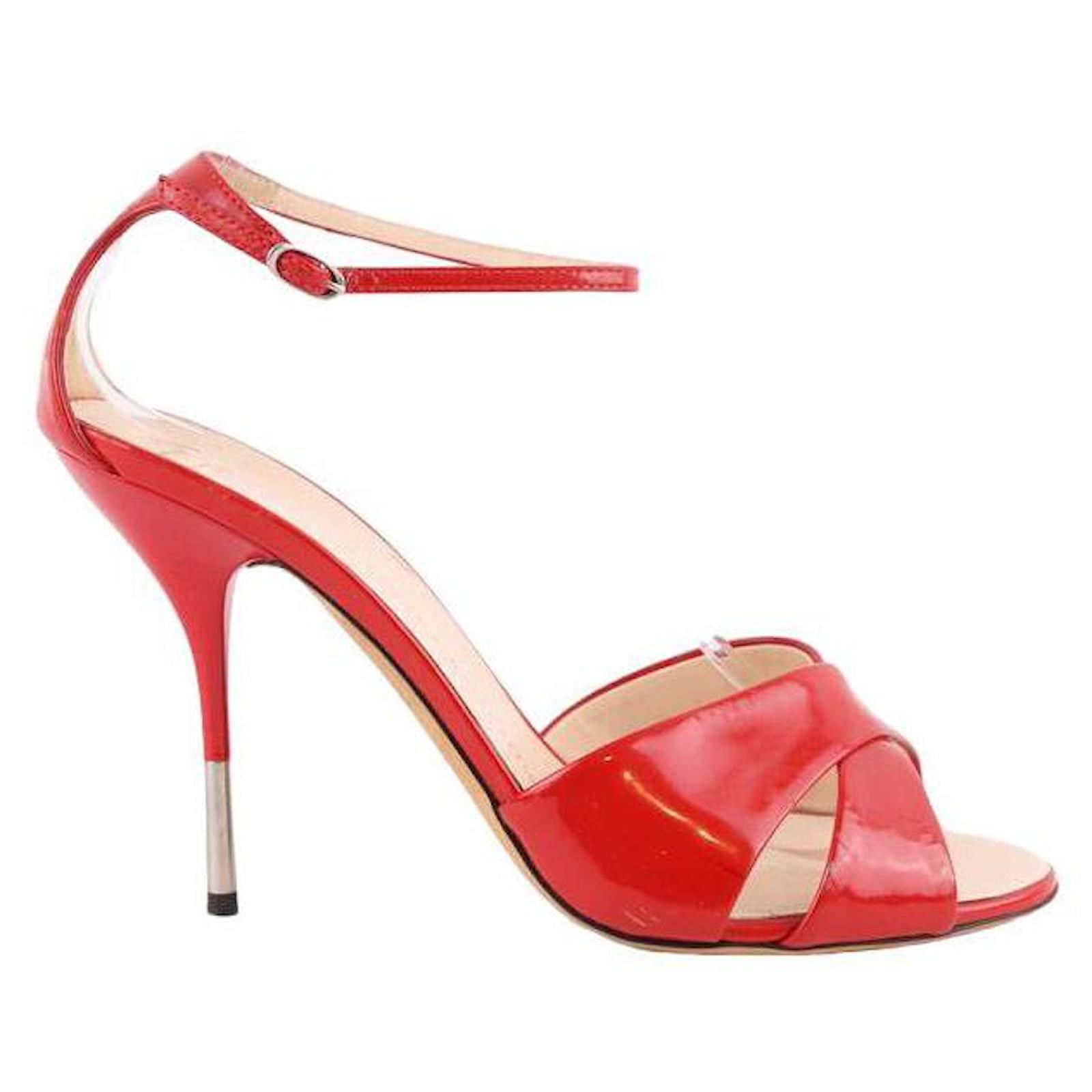 Giuseppe Zanotti Leather heels Red  ref.1610163