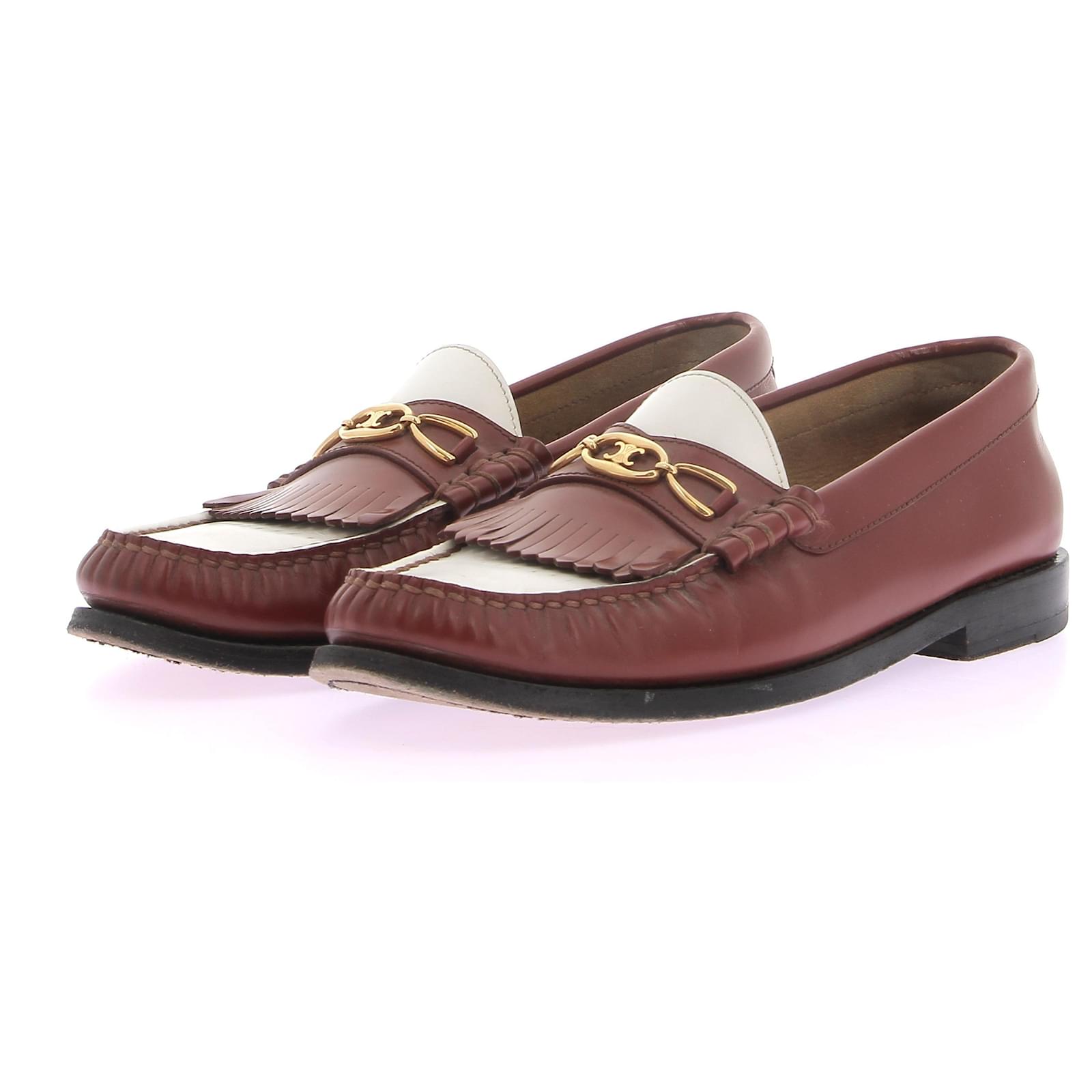 Céline CELINE Flats T.EU 37 Leather Brown  ref.2143936