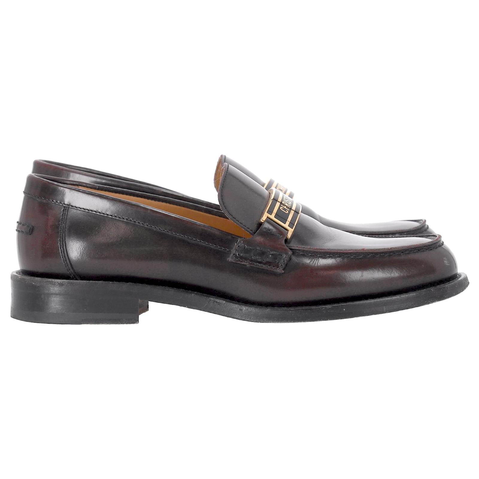 Christian Dior Dior Code Loafers in Brown Leather   ref.2140743