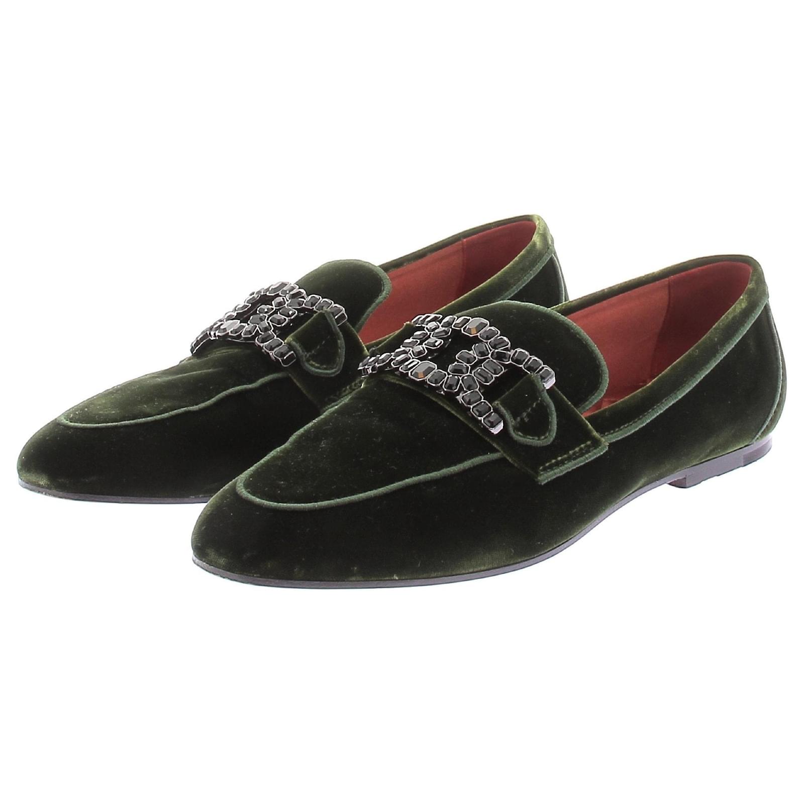 TOD'S Flats T.EU 40 Velvet Green  ref.2140680