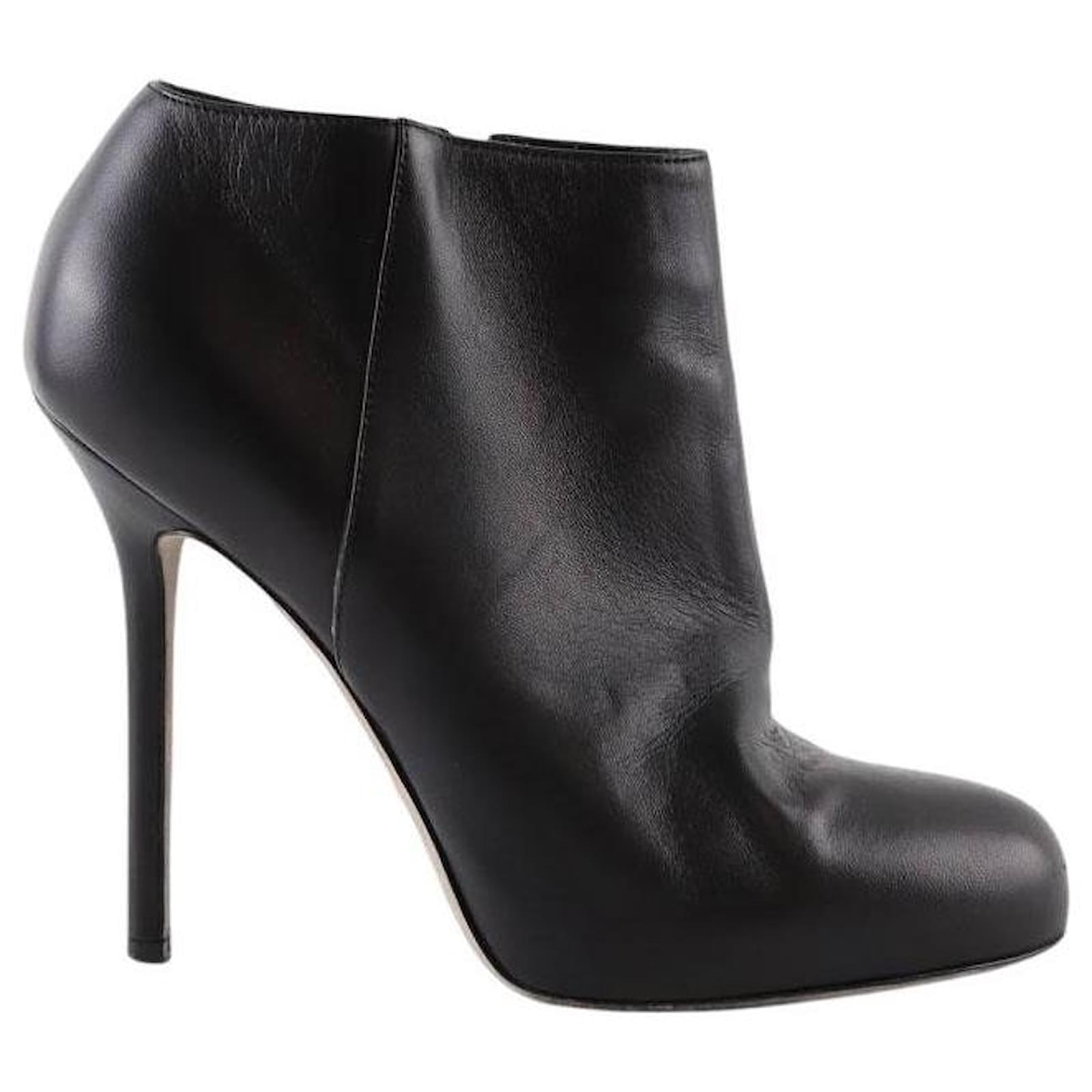 Sergio Rossi Leather boots Black  ref.2140554